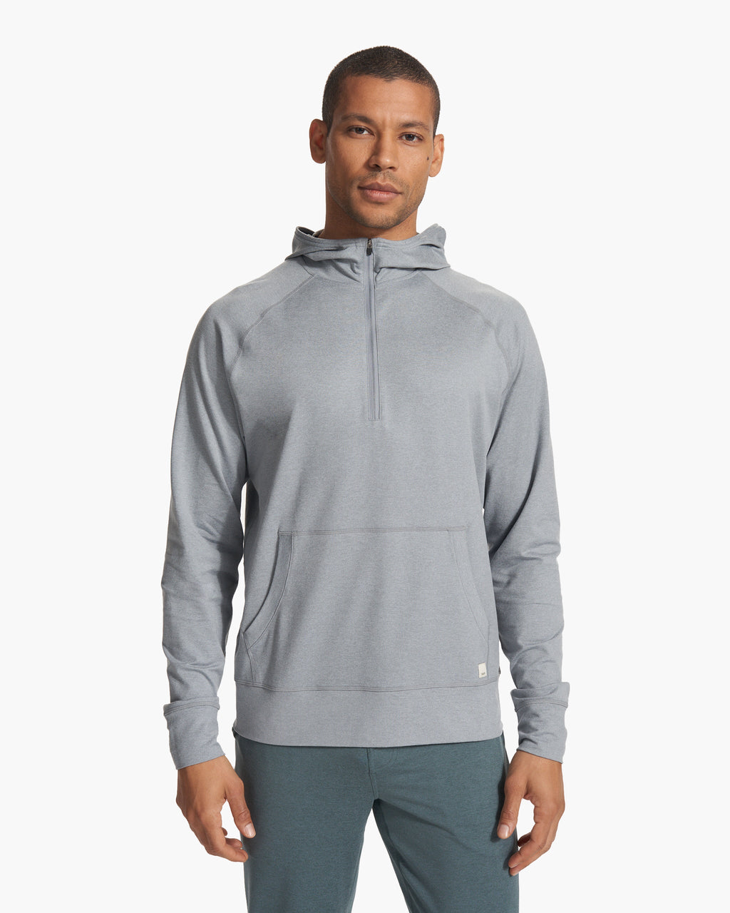 Ponto Performance Half Zip Hoodie | Steel Heather