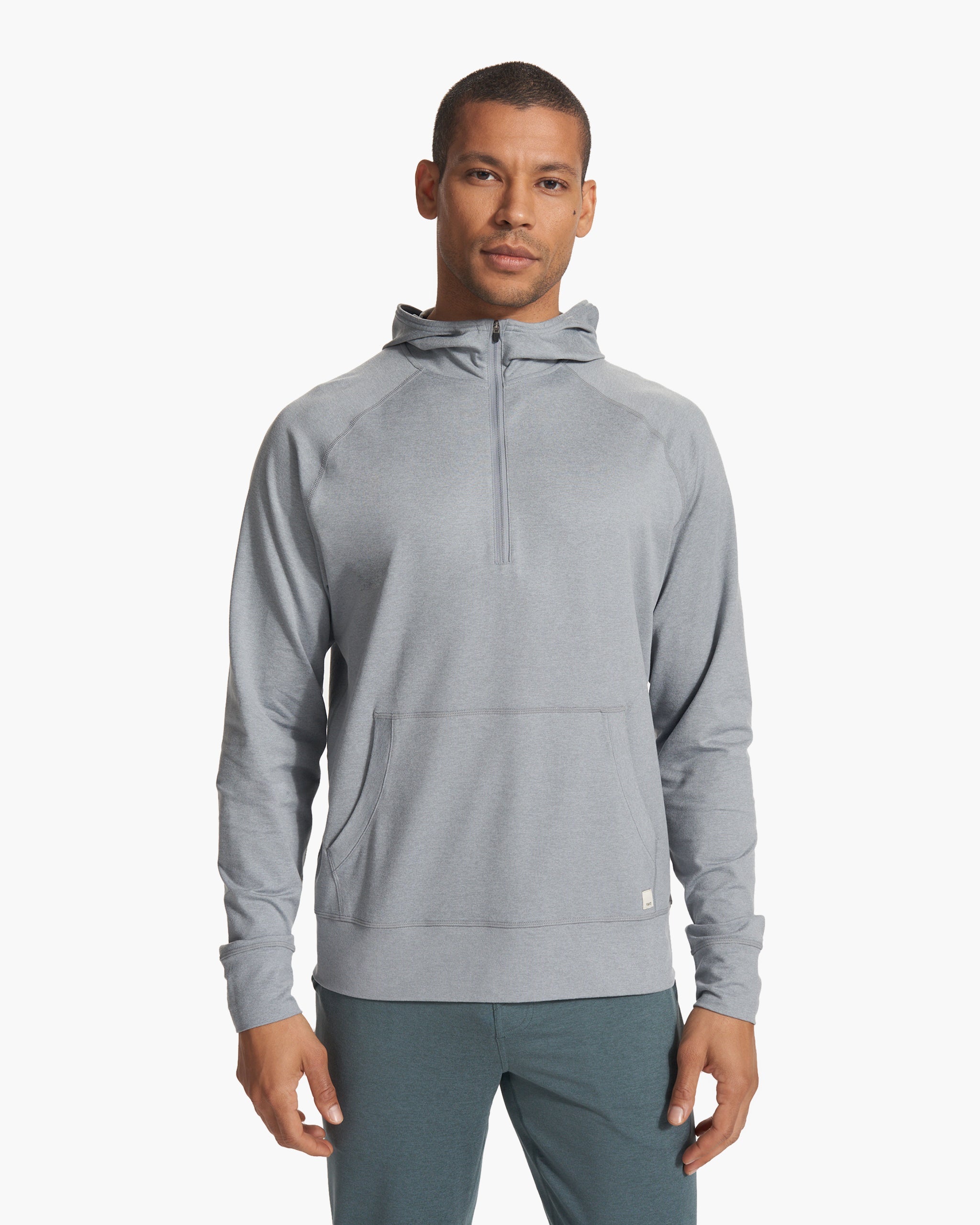 Ponto Performance Half Zip Hoodie | Steel Heather