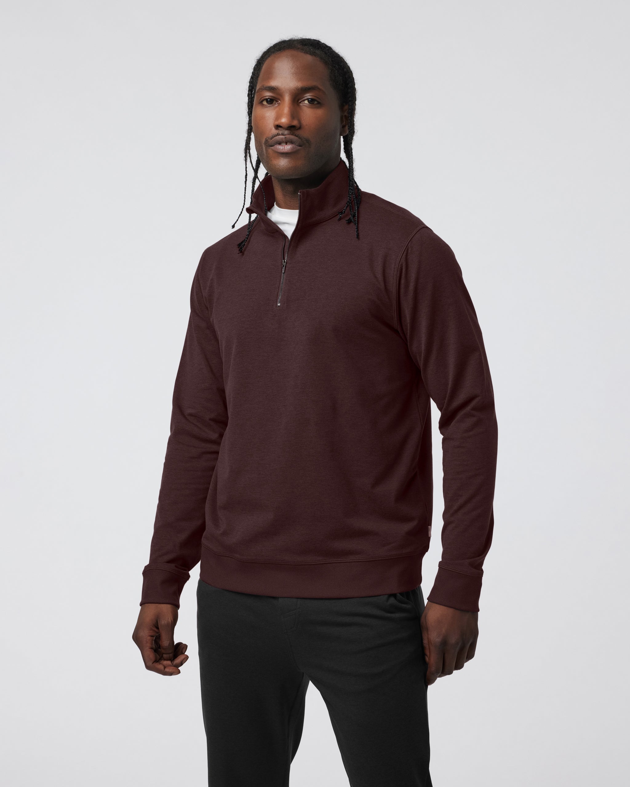 Coronado Half Zip | Mahogany Heather