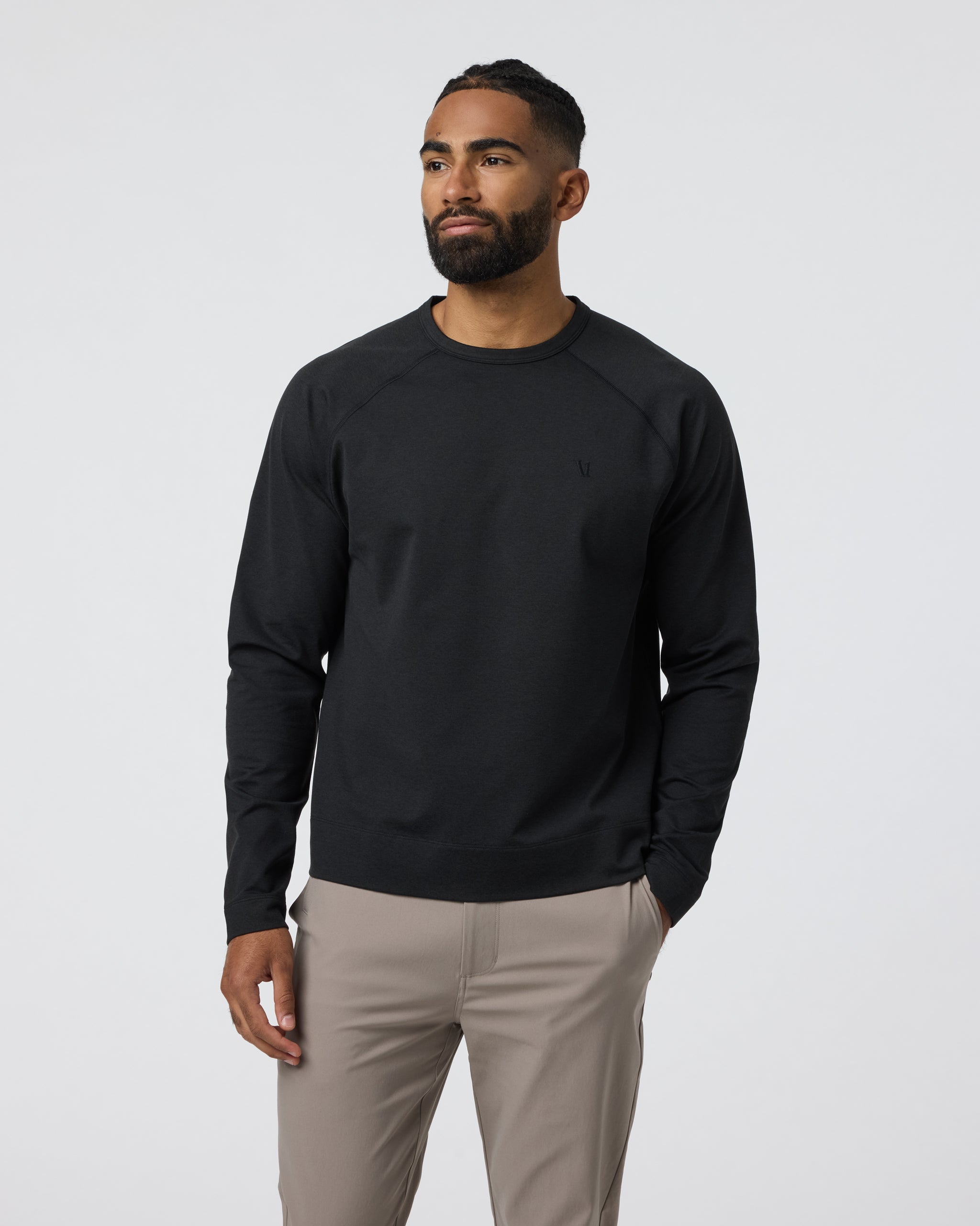Coronado Crew Relaxed Fit | Black Heather