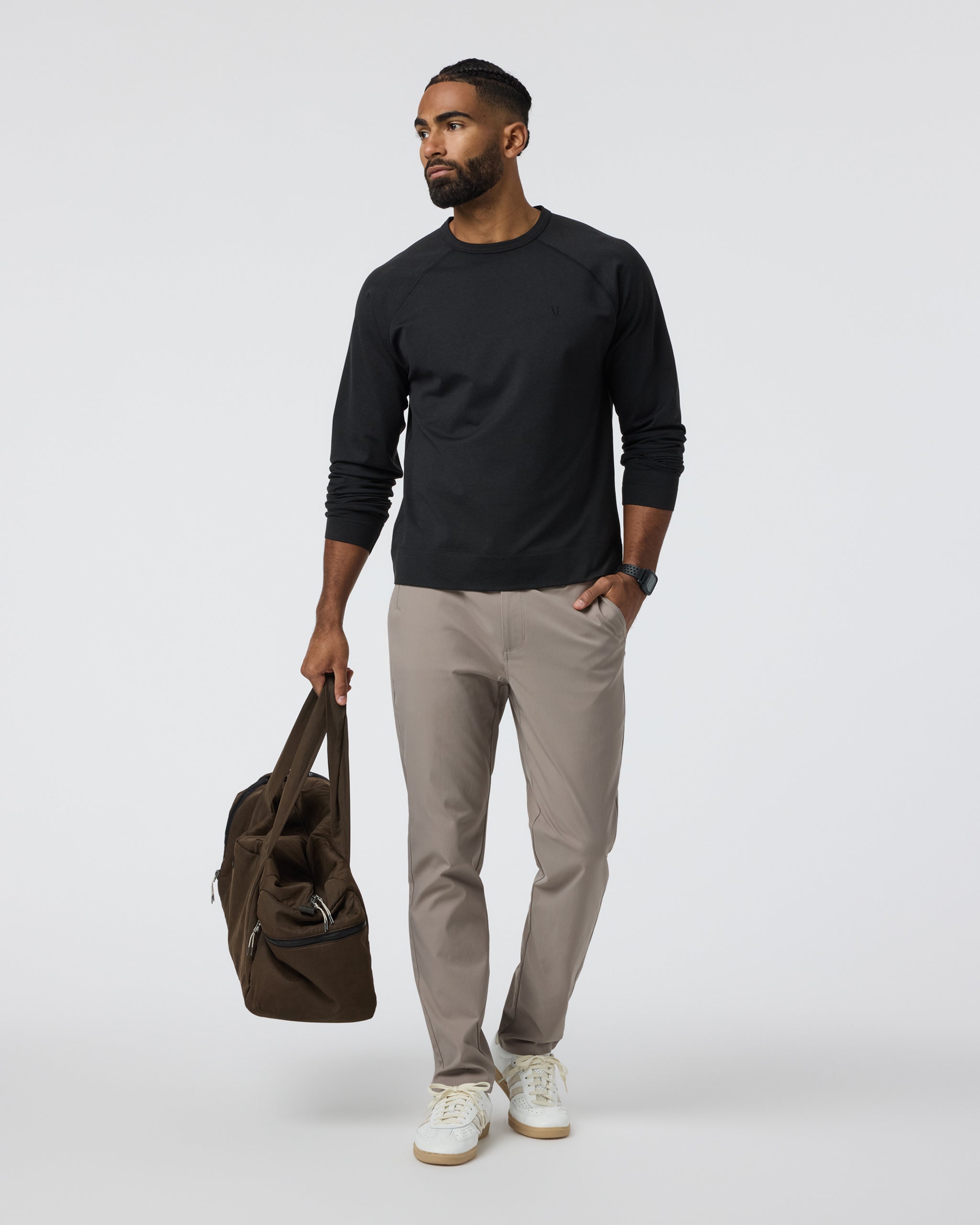 Coronado Crew Relaxed Fit | Black Heather