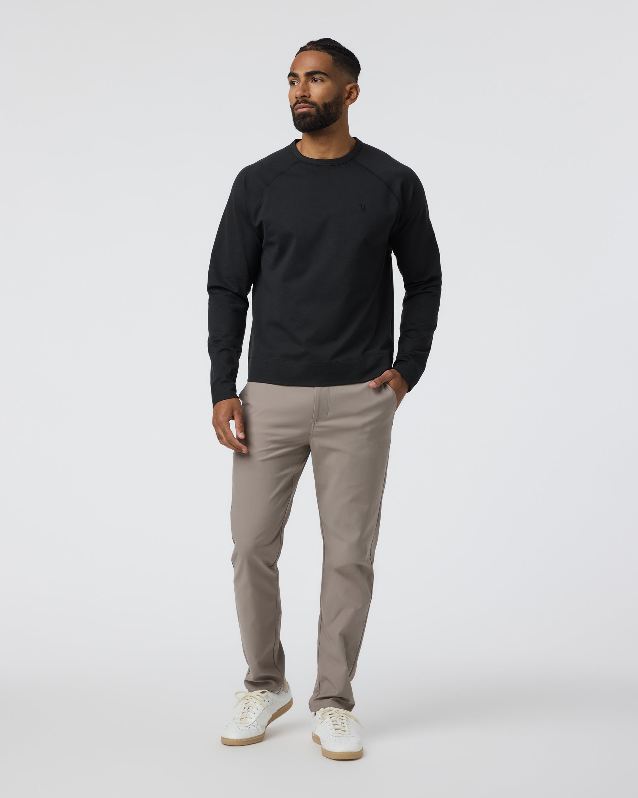 Coronado Crew Relaxed Fit | Black Heather