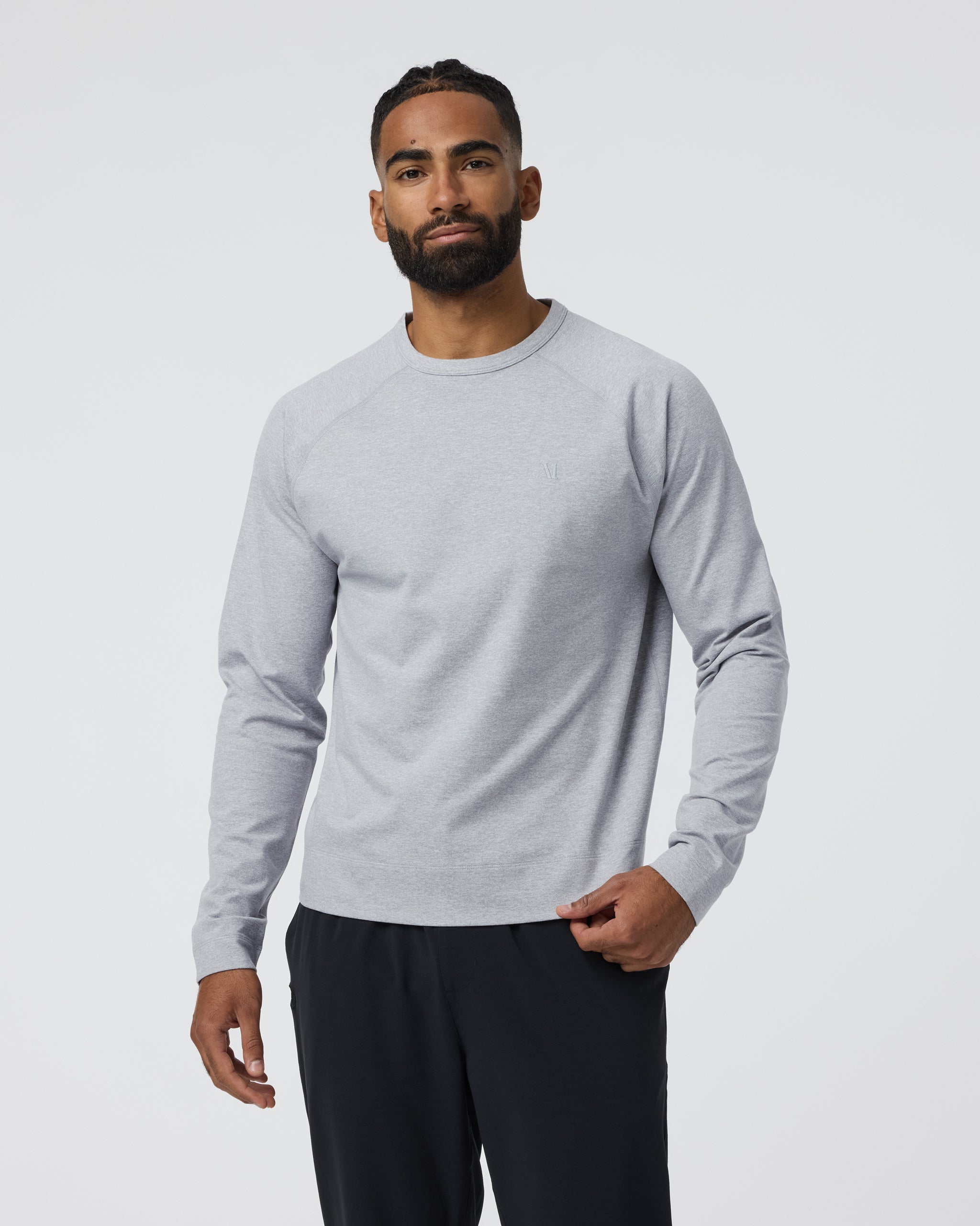 Coronado Crew Relaxed Fit | Light Heather Grey
