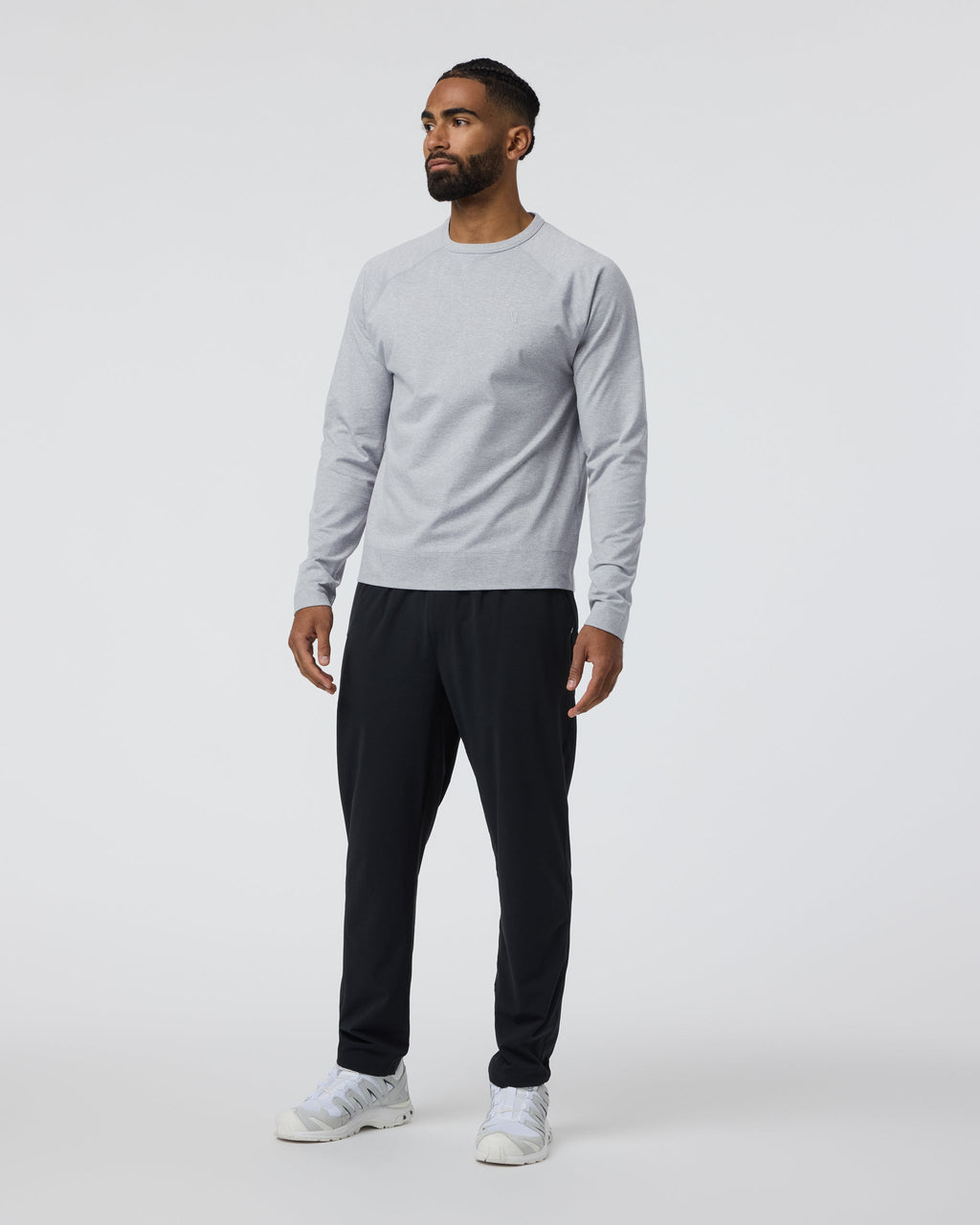 Coronado Crew Relaxed Fit | Light Heather Grey