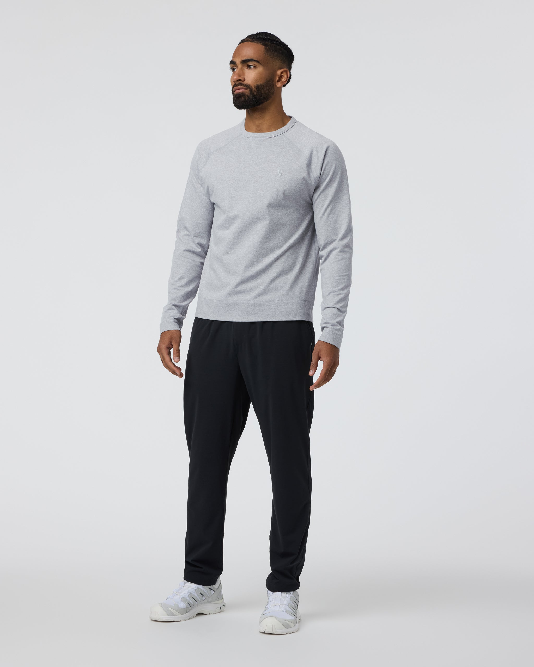Coronado Crew Relaxed Fit | Light Heather Grey