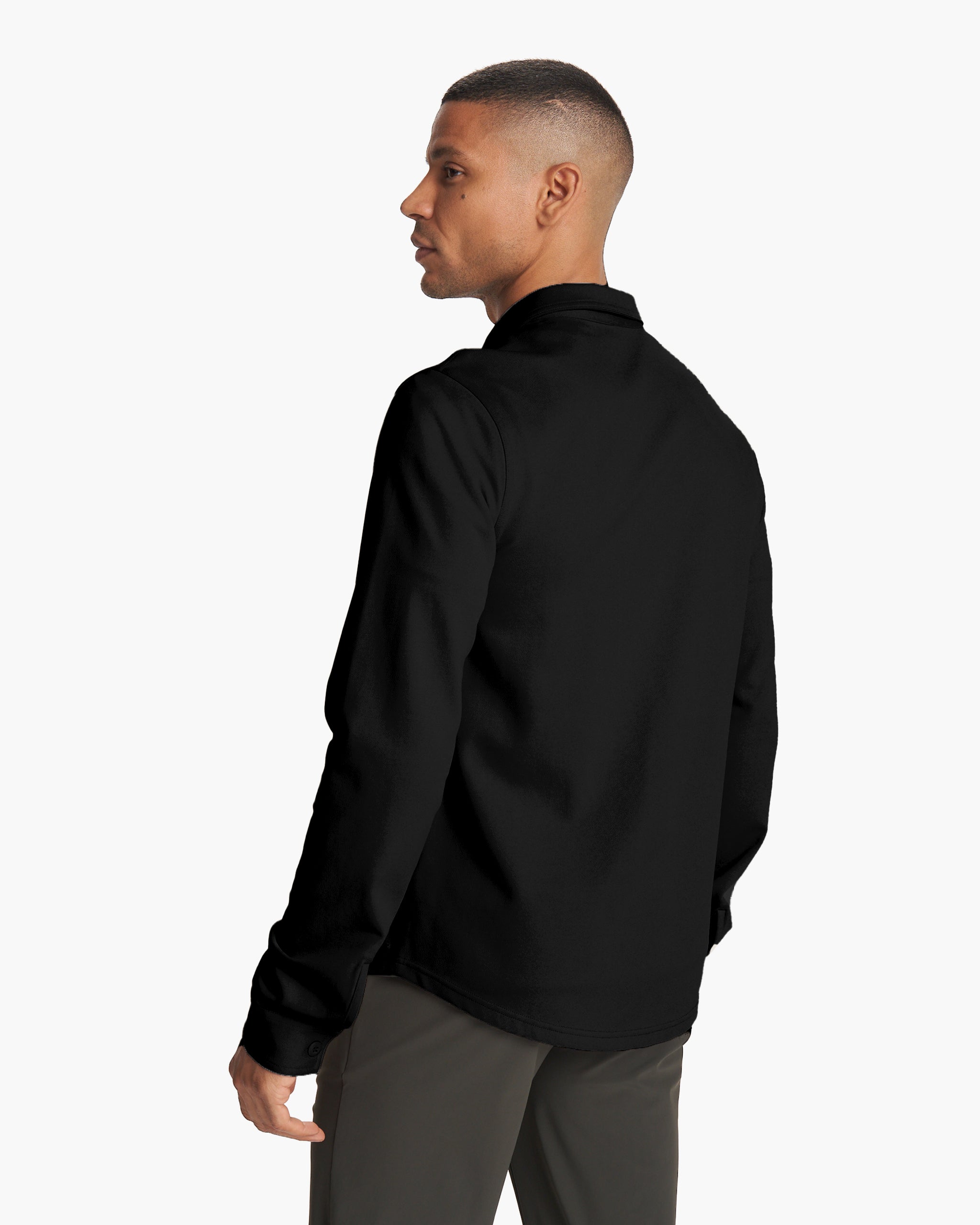 Long Sleeve Solana Button Down | Black
