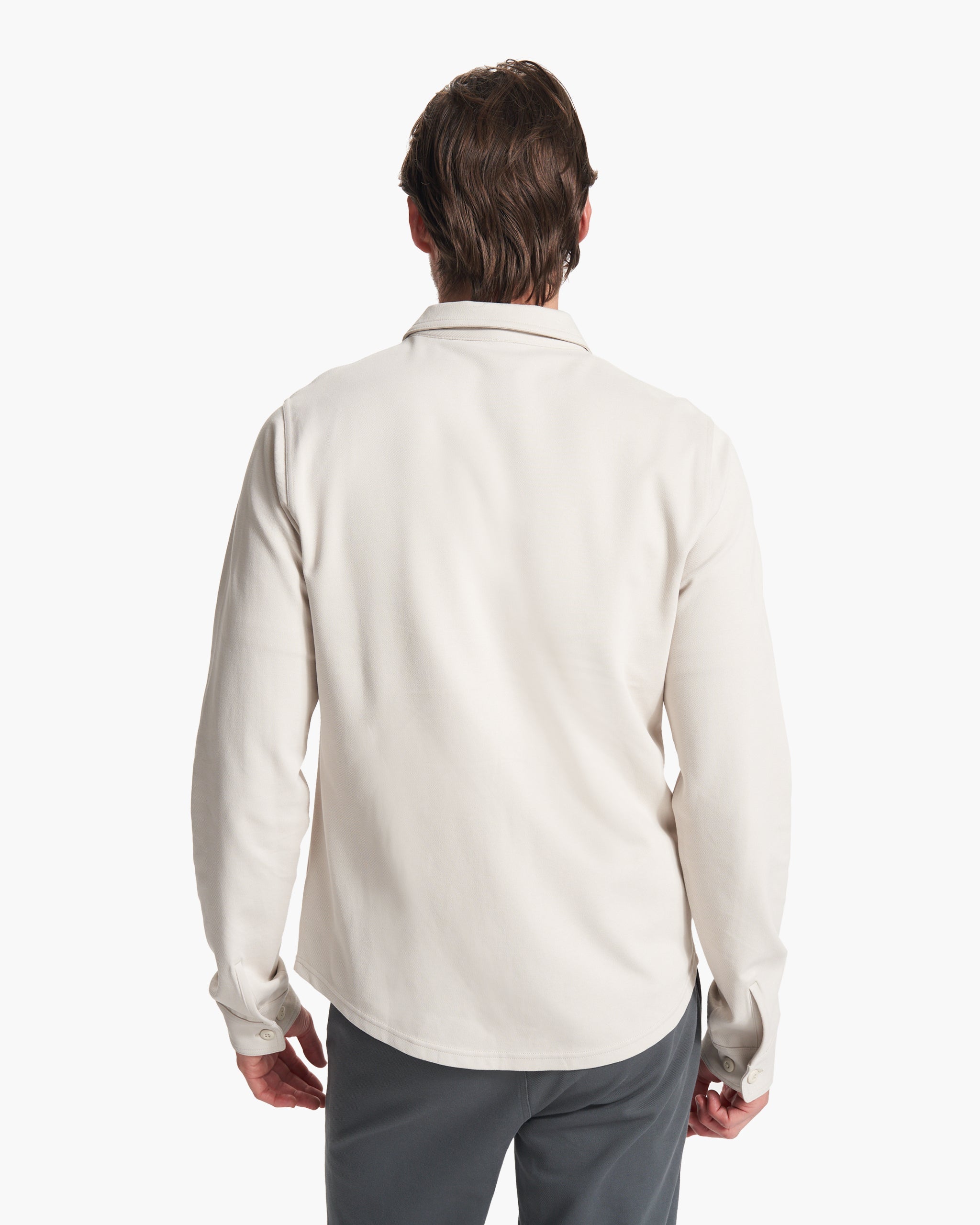 Long Sleeve Solana Button Down | Bone
