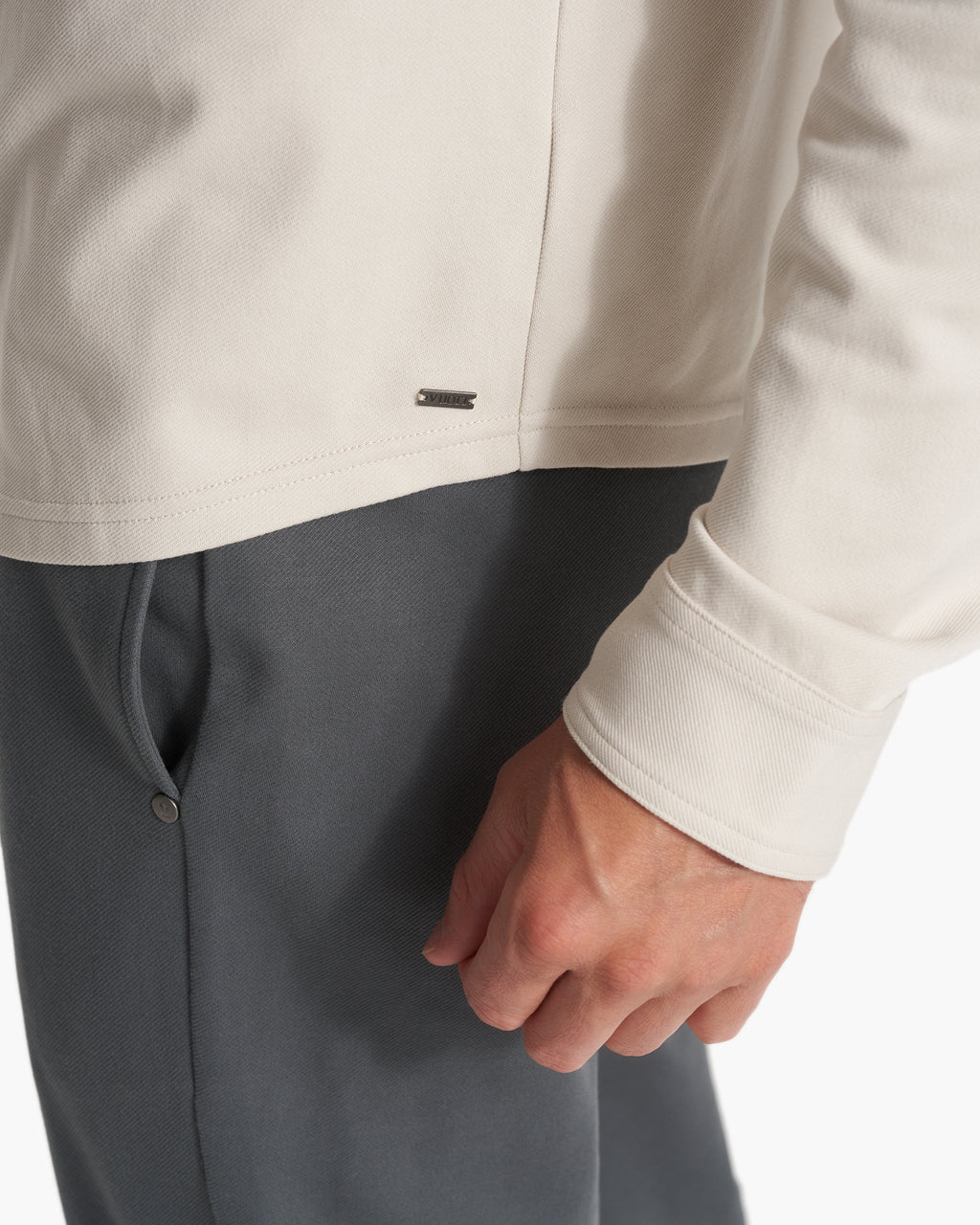 Long Sleeve Solana Button Down | Bone