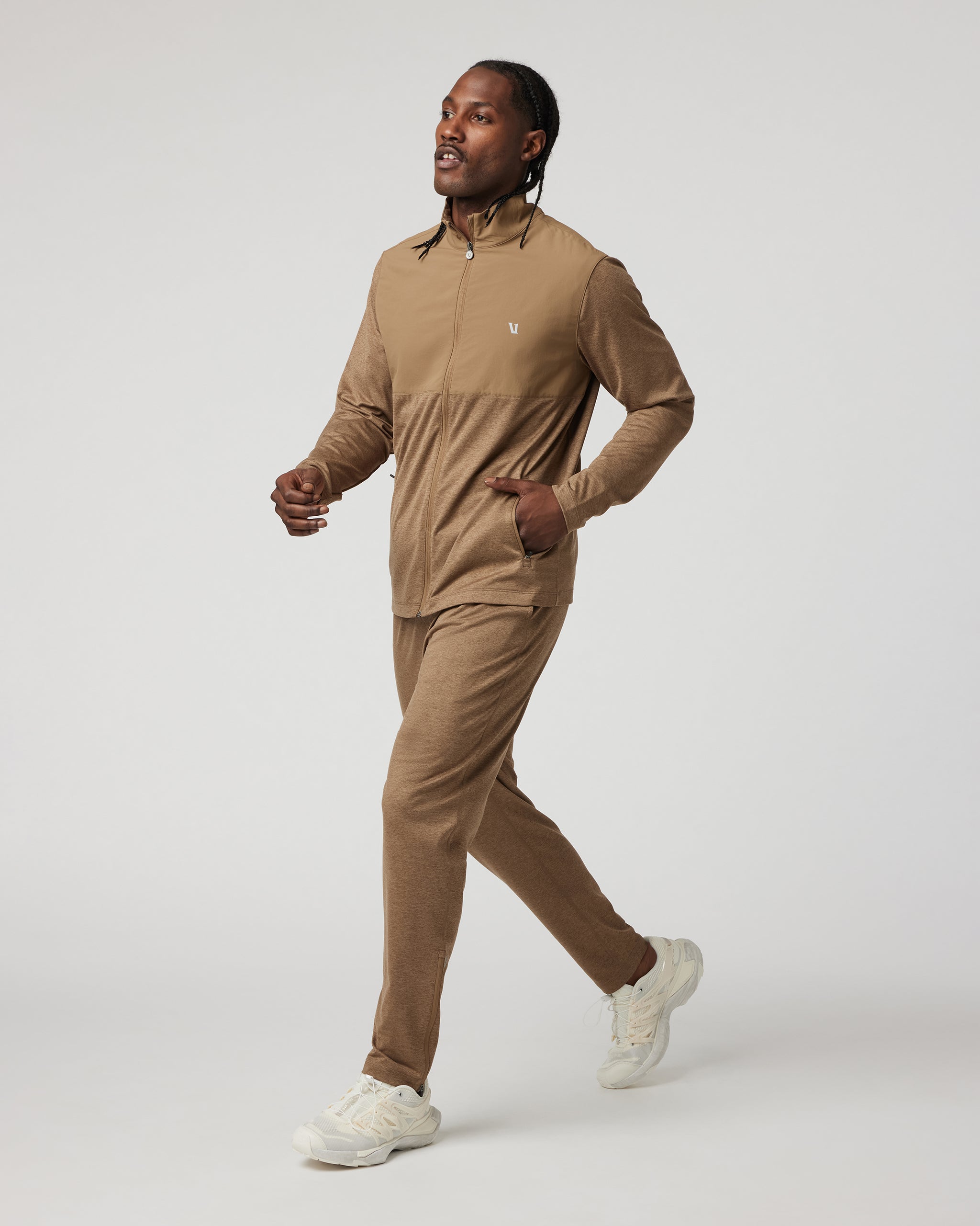 Sunday Element Track Jacket | Pecan Heather