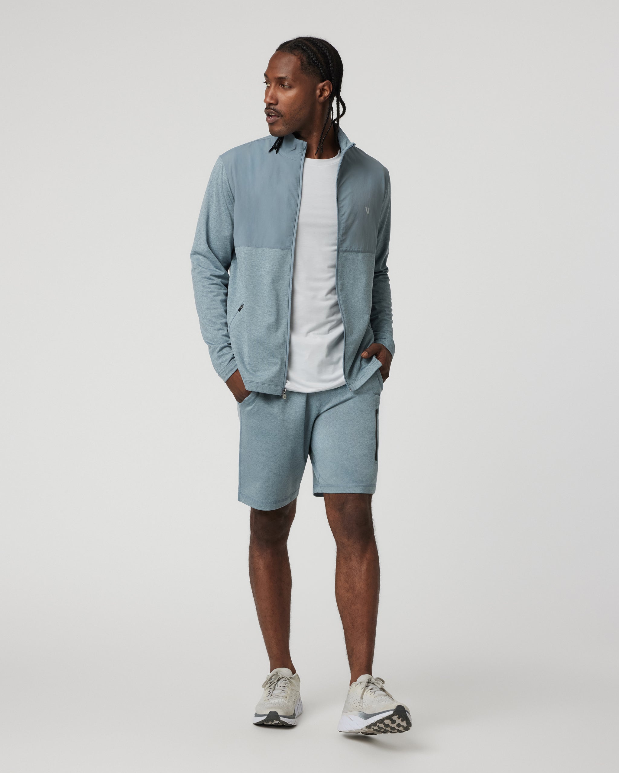 Sunday Element Track Jacket | Dusty Blue Heather
