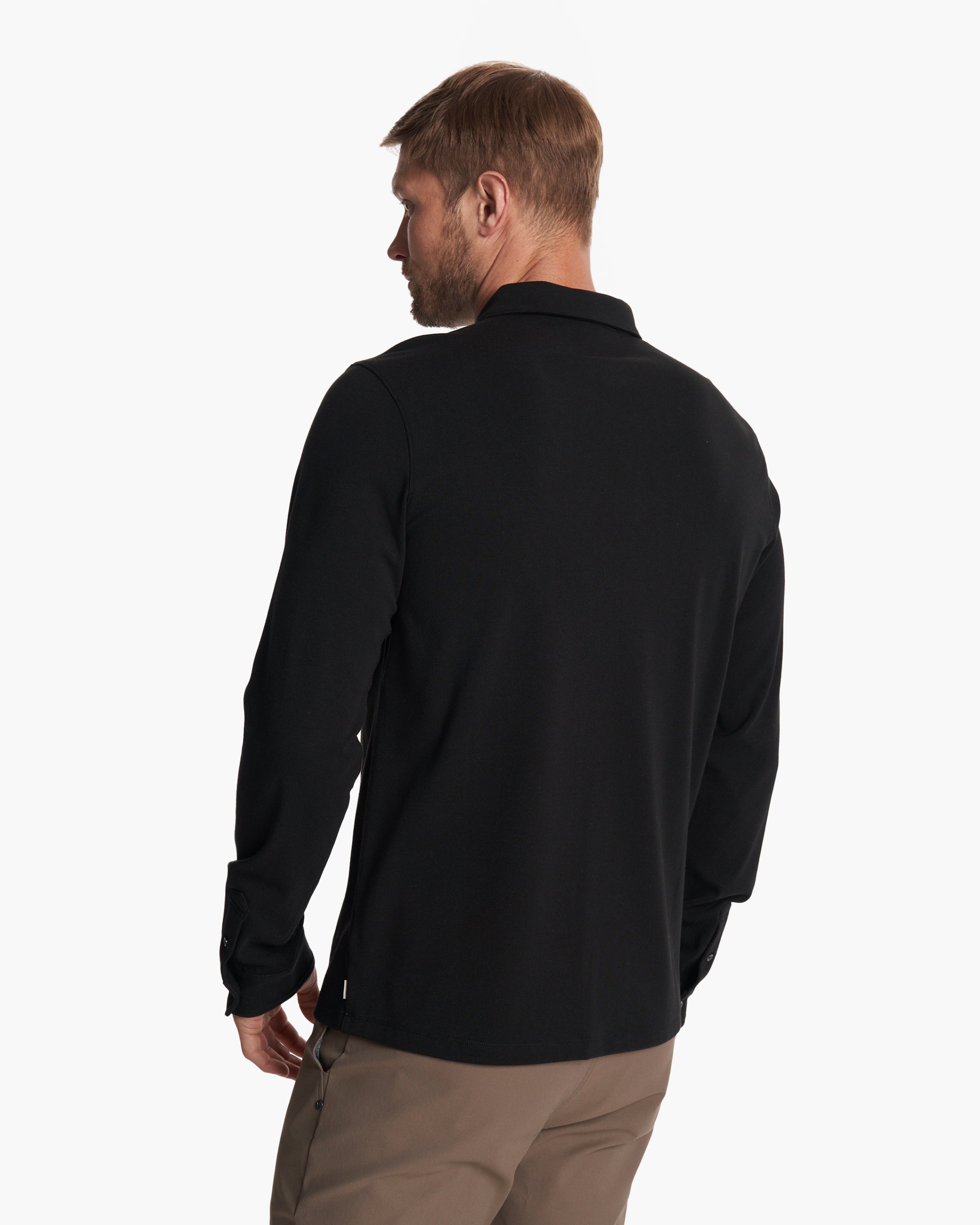 Long Sleeve Westport Polo | Black
