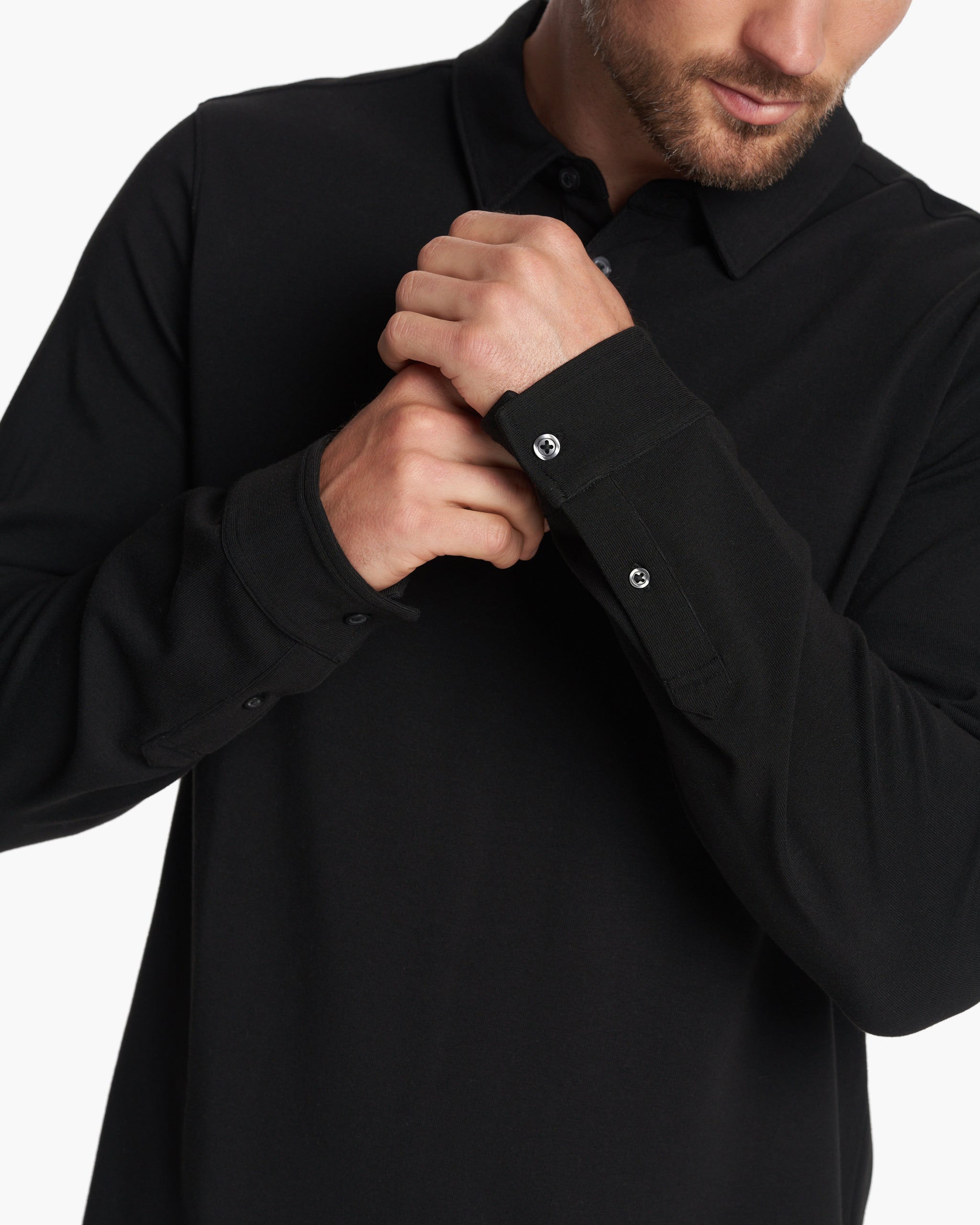 Long Sleeve Westport Polo | Black