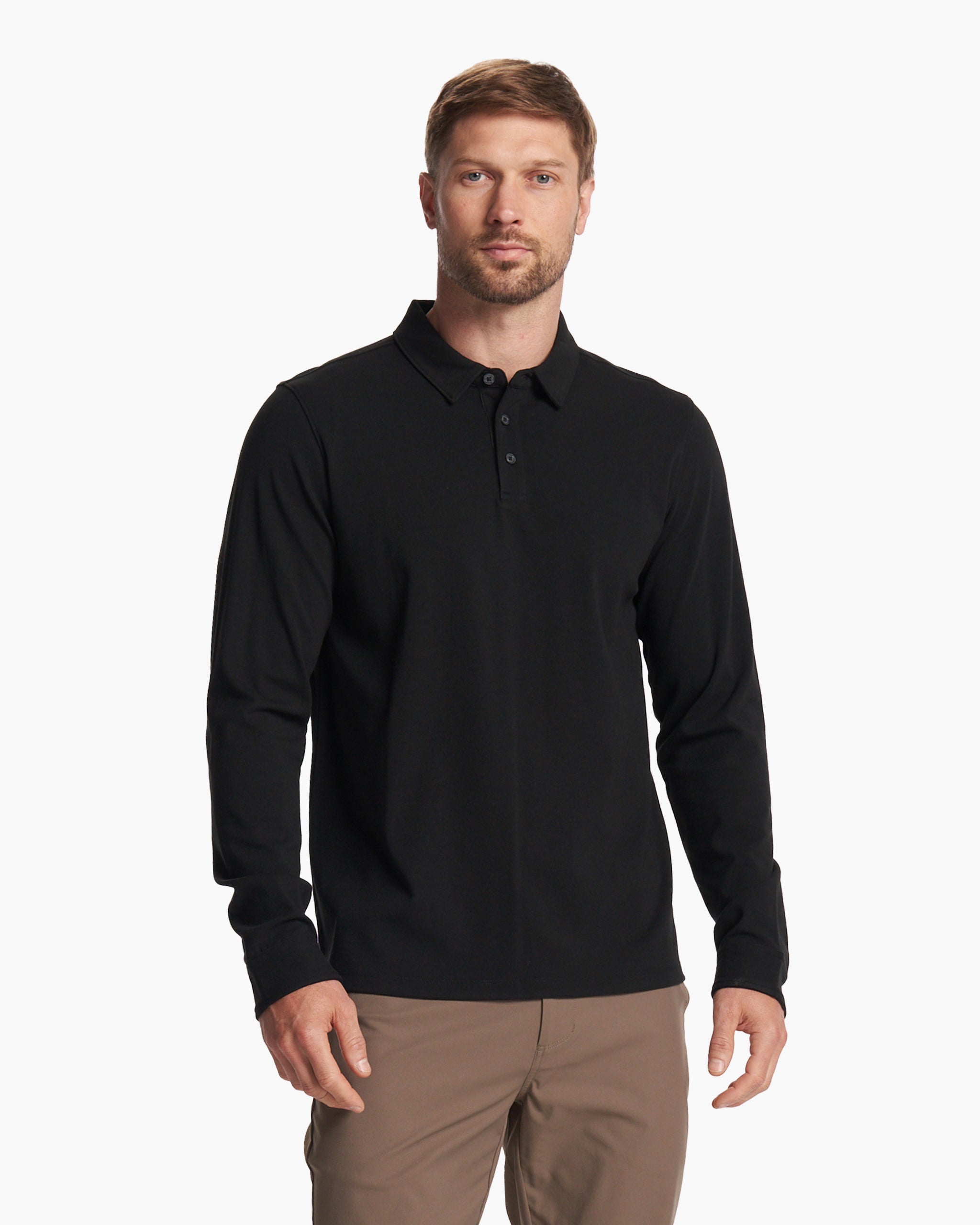 Long Sleeve Westport Polo | Black
