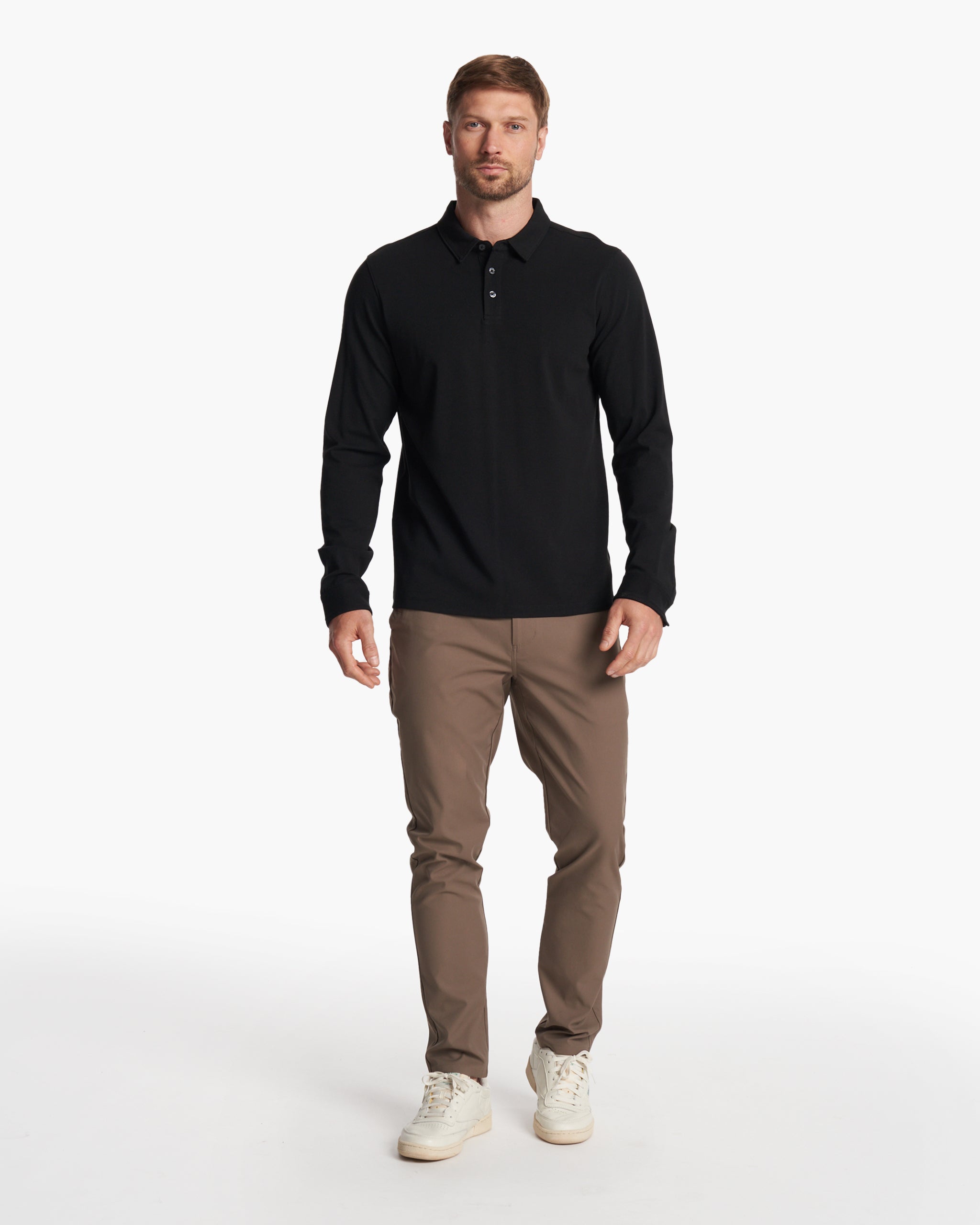 Long Sleeve Westport Polo | Black