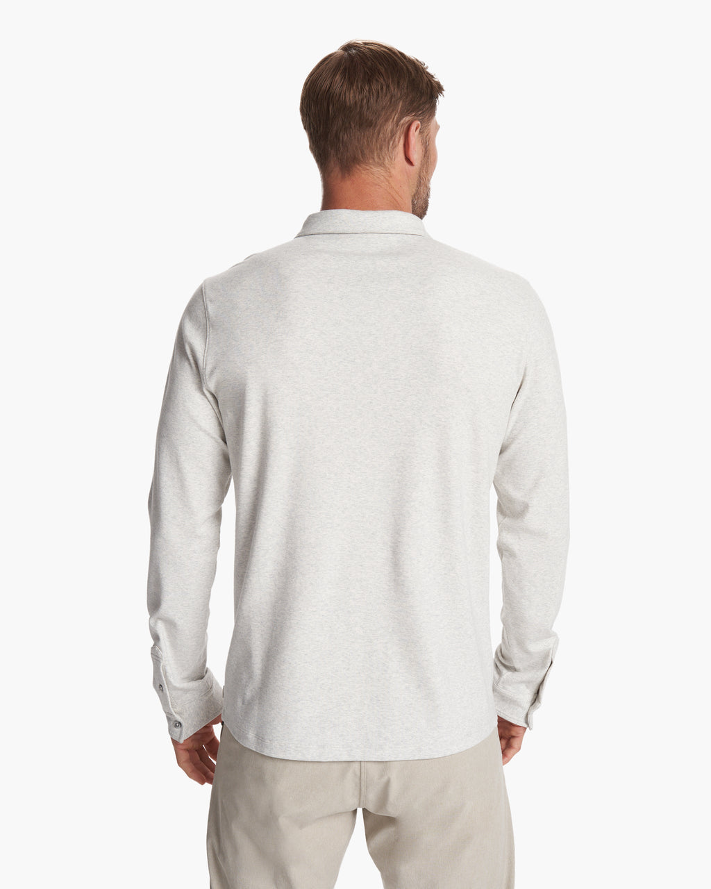Long Sleeve Westport Polo | Oatmeal Heather