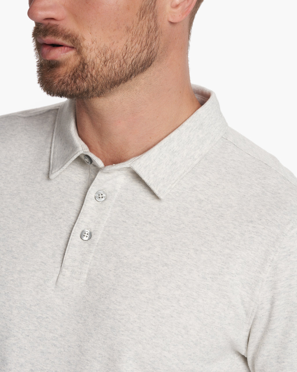 Long Sleeve Westport Polo | Oatmeal Heather