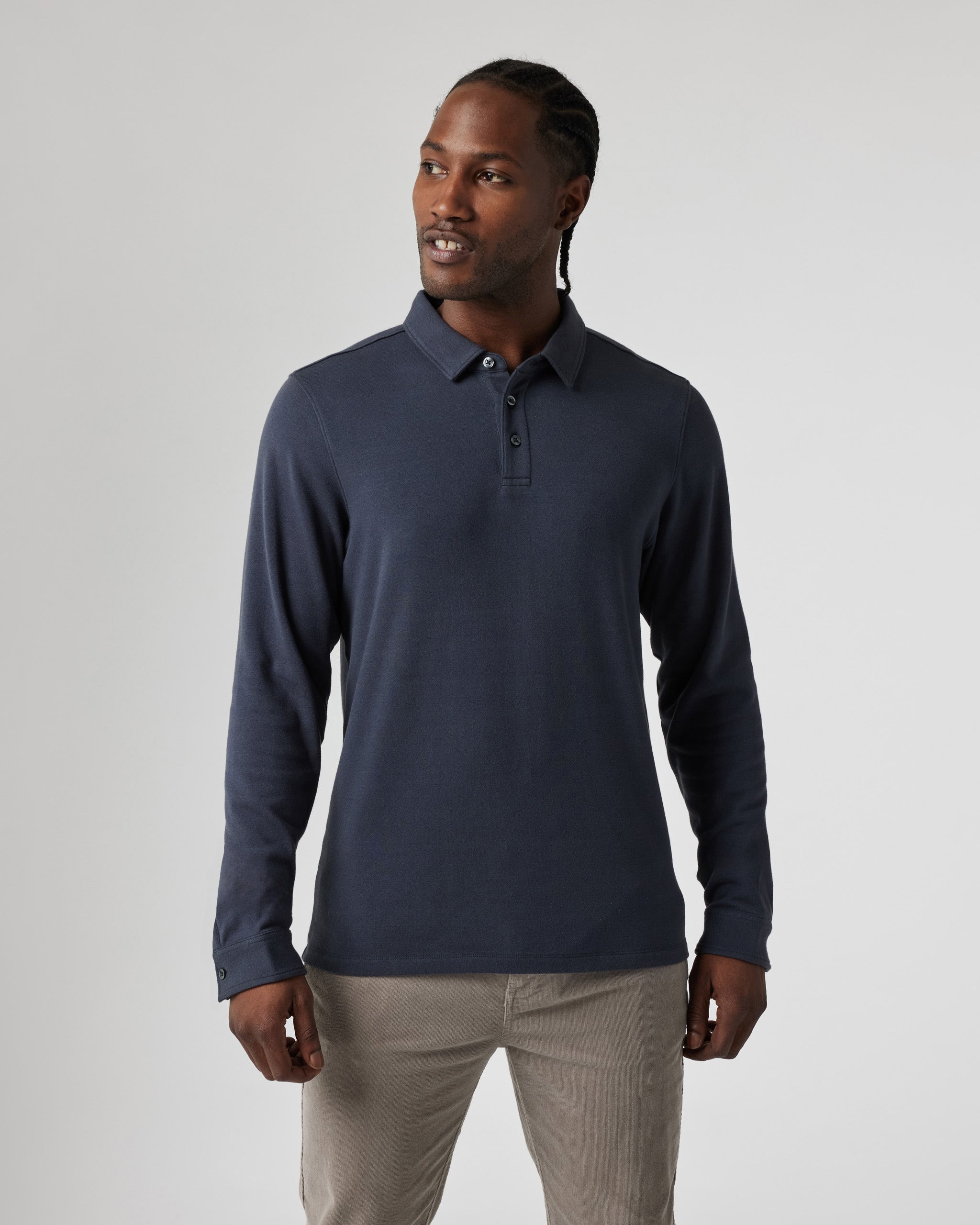 Long Sleeve Westport Polo | Navy