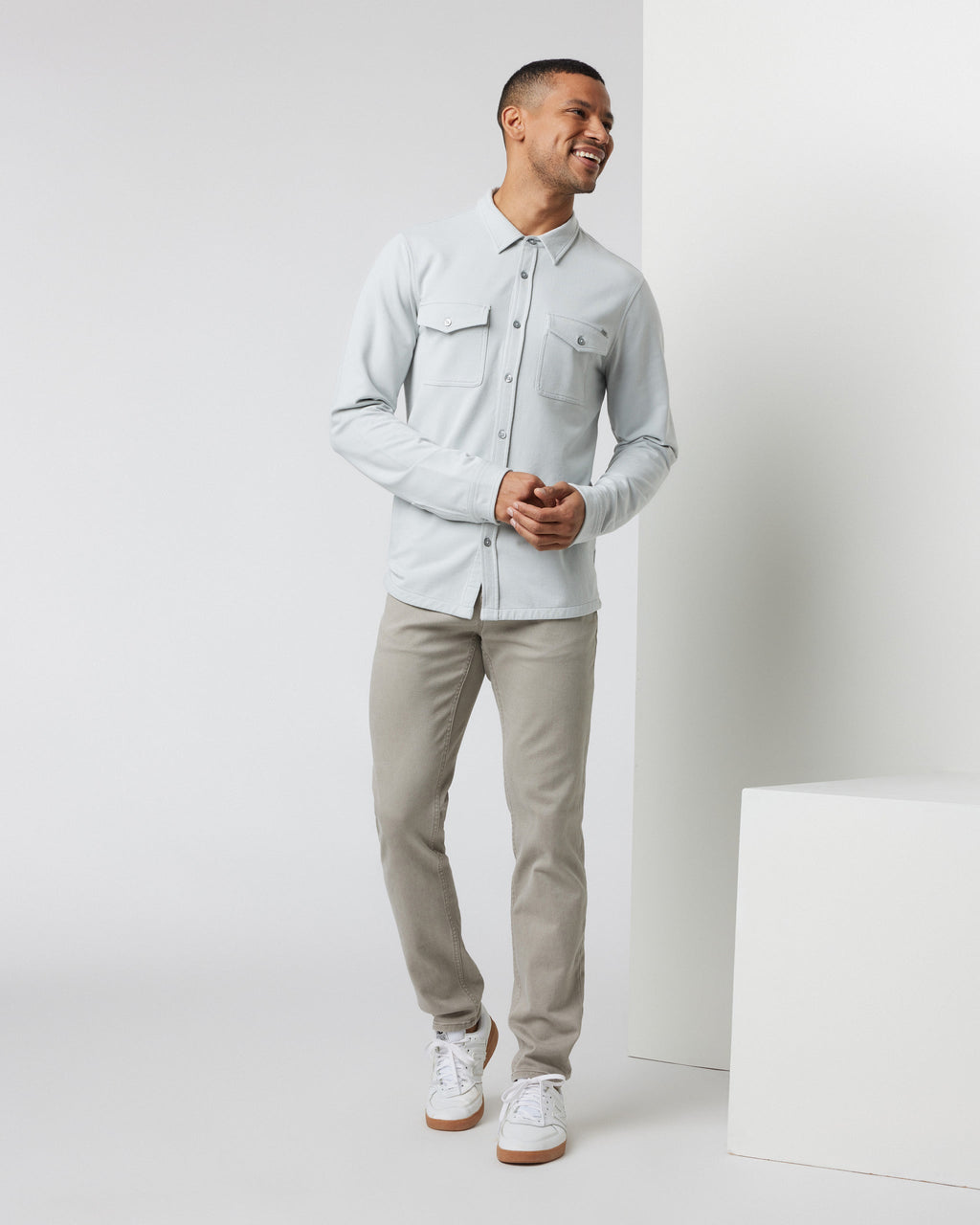 Boulevard Shirt Jacket | Sky Grey