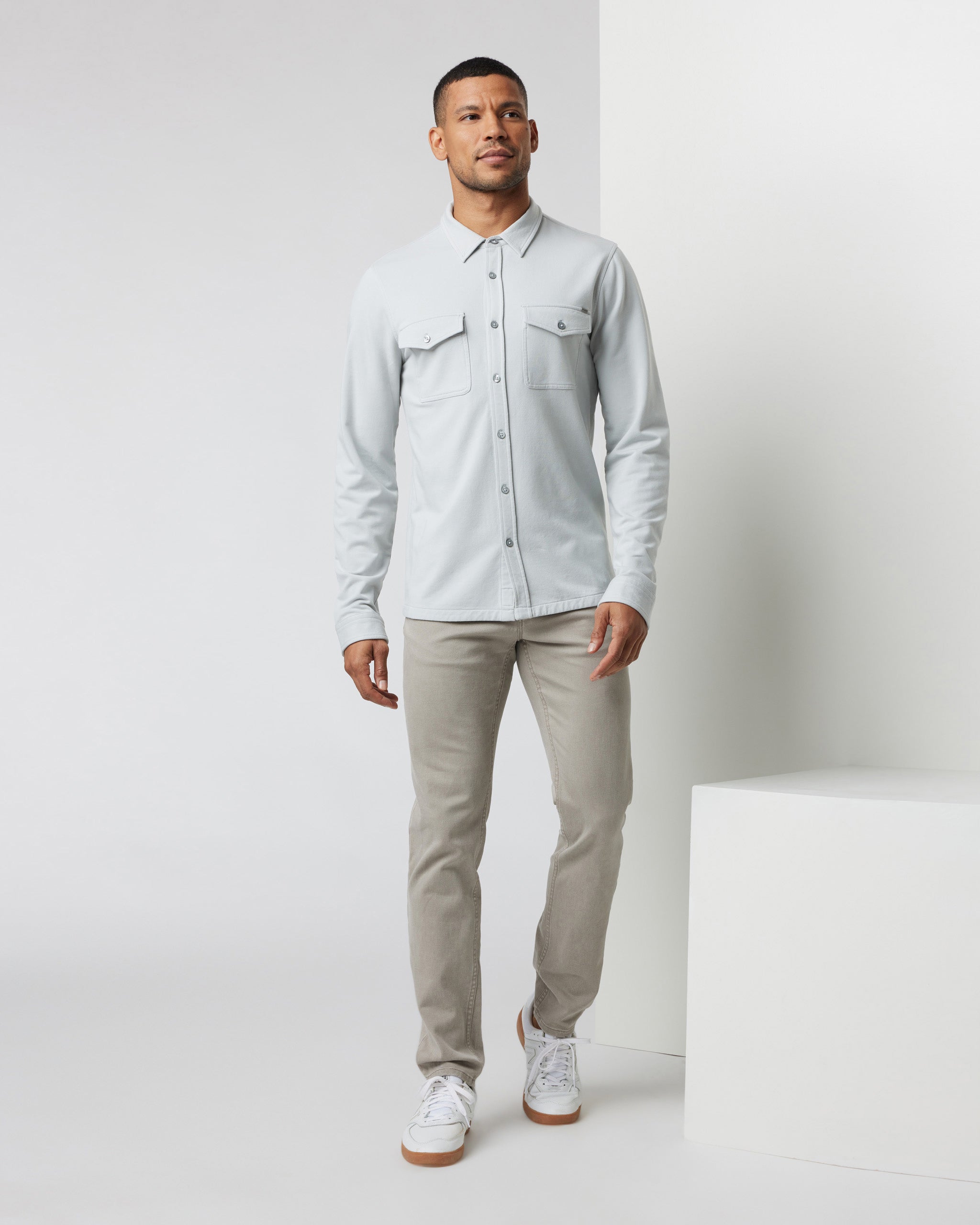 Boulevard Shirt Jacket | Sky Grey