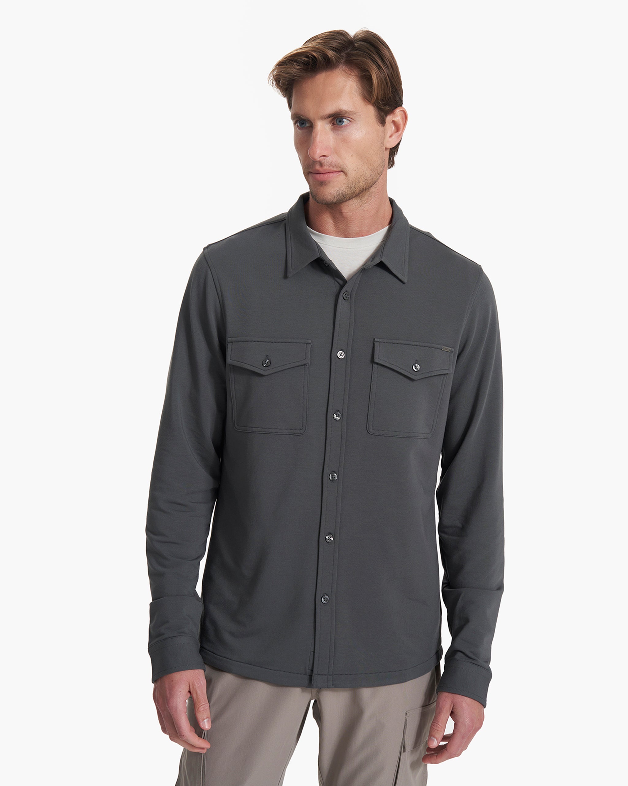 Boulevard Shirt Jacket | Shale