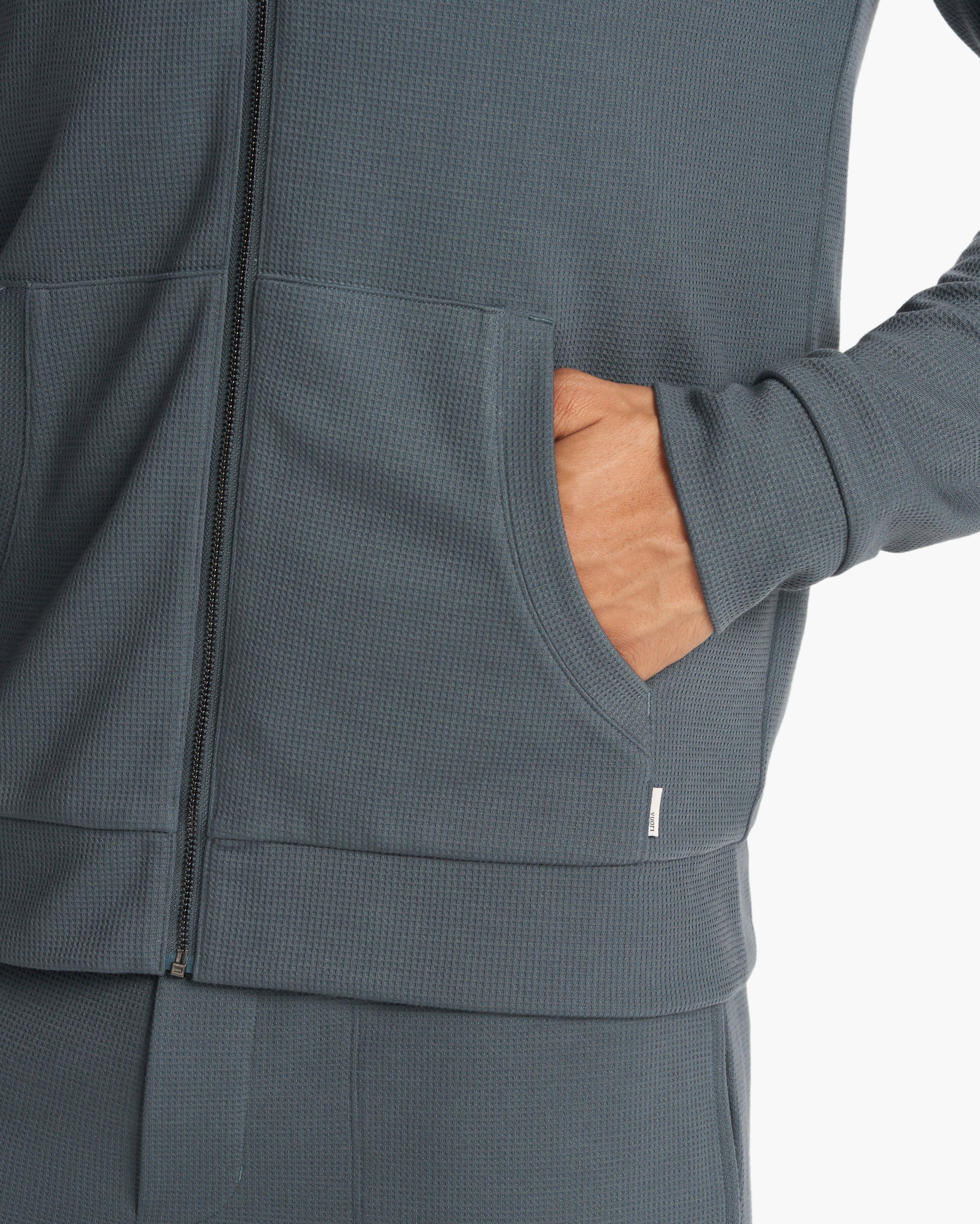 Performance Waffle Zip Hoodie 2.0 | Lake