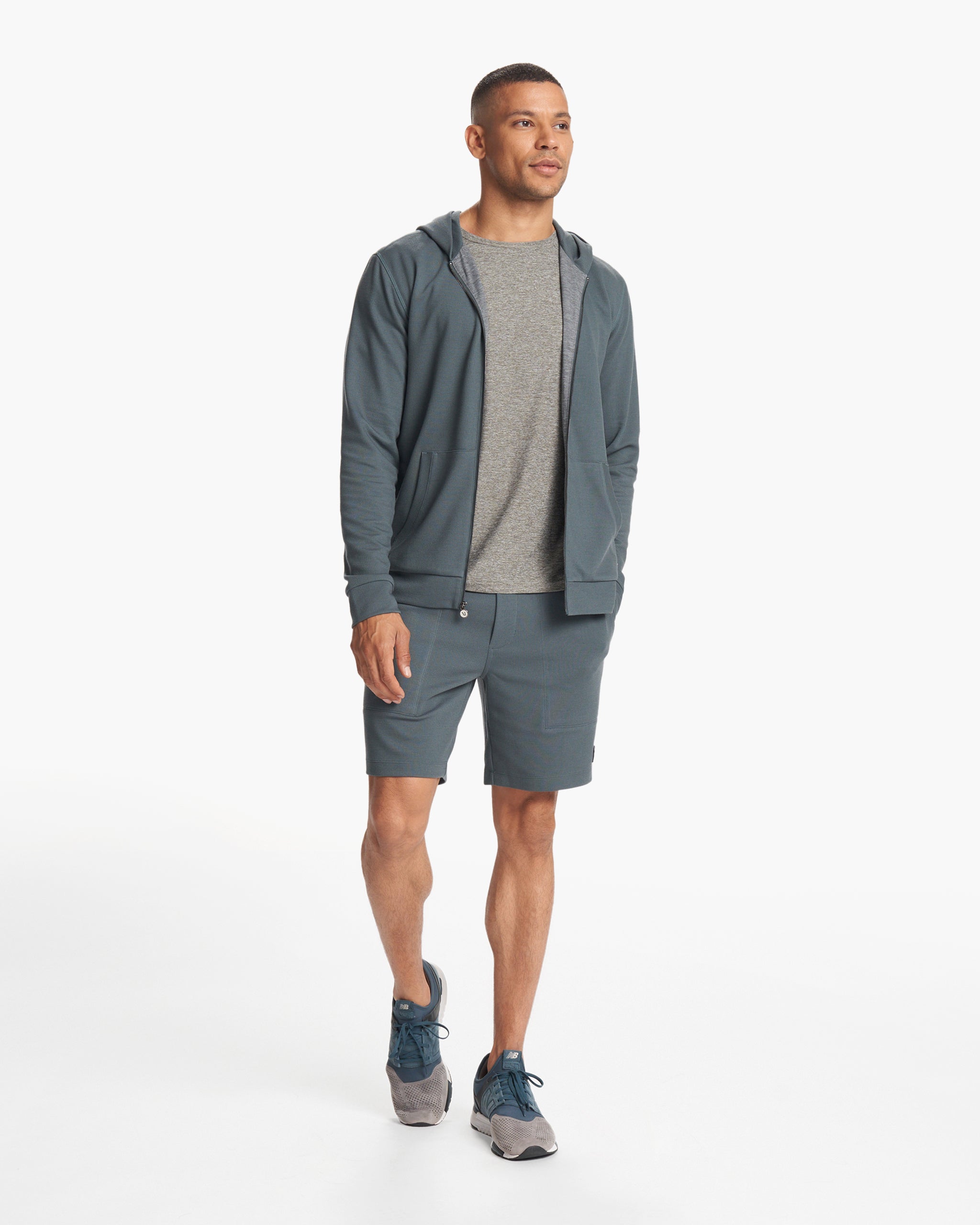 Performance Waffle Zip Hoodie 2.0 | Lake