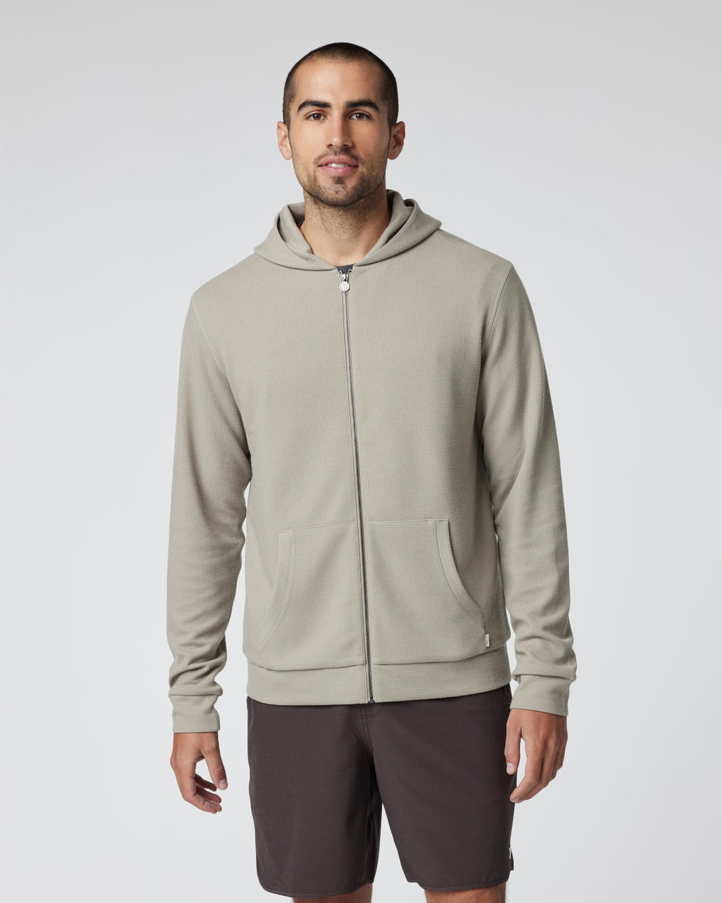 Performance Waffle Zip Hoodie 2.0 | Toast