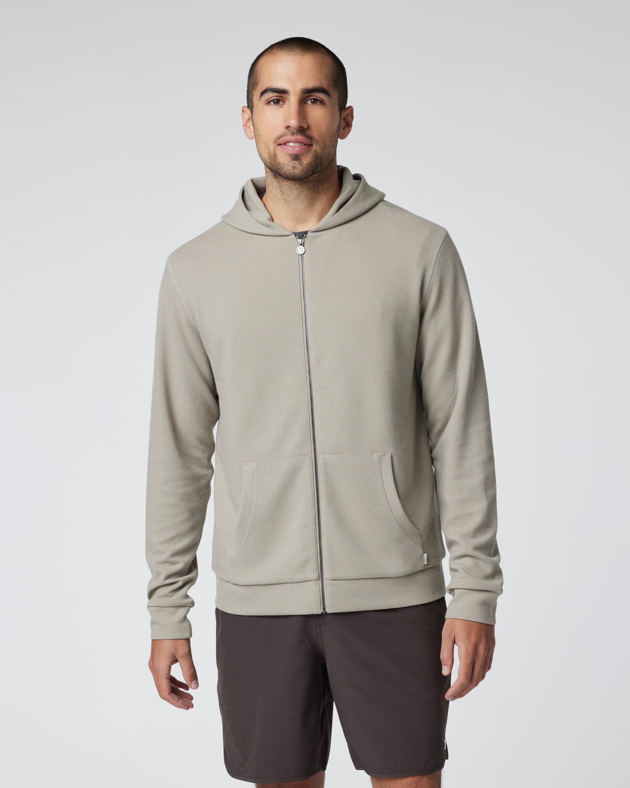 Performance Waffle Zip Hoodie 2.0 | Toast