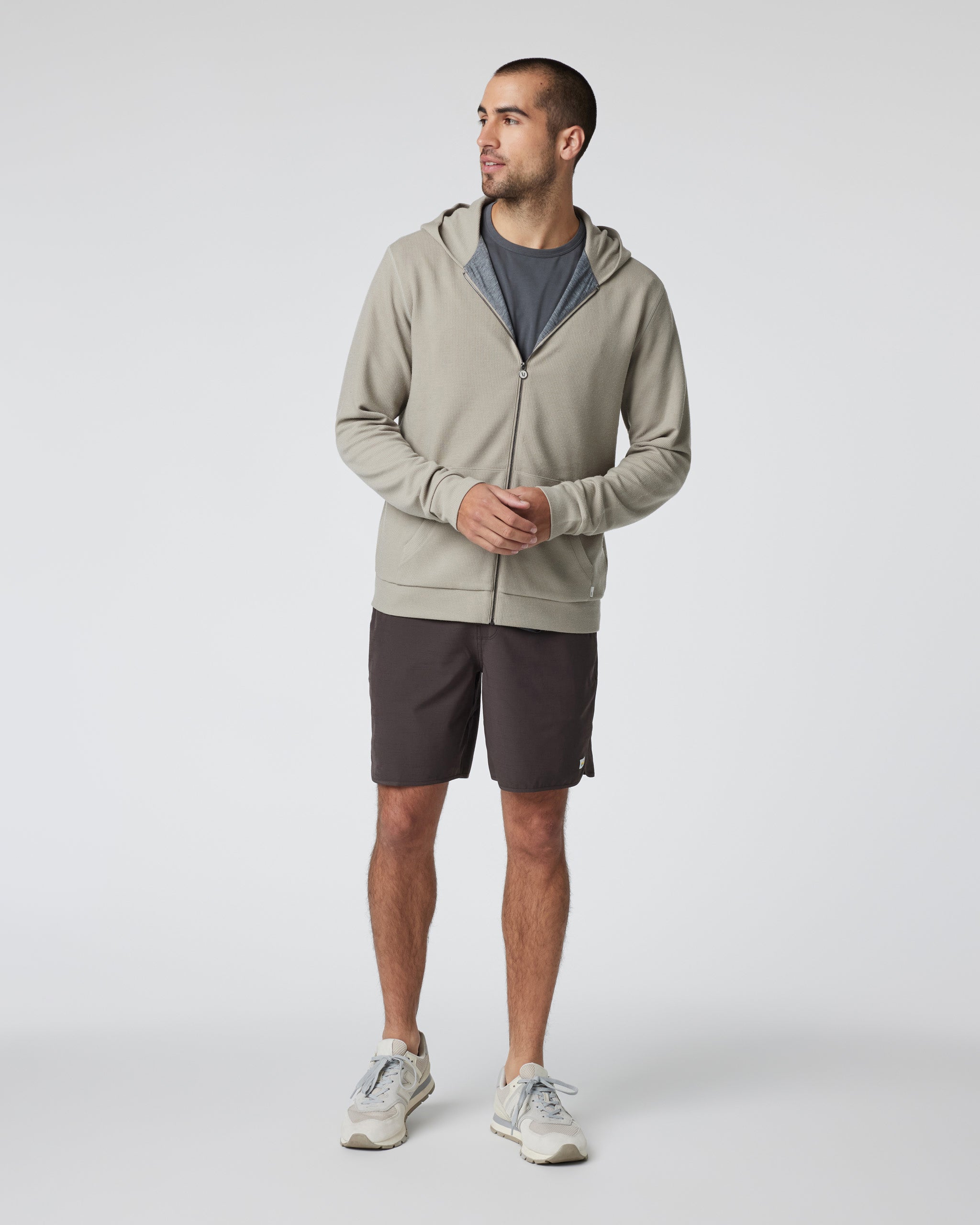 Performance Waffle Zip Hoodie 2.0 | Toast