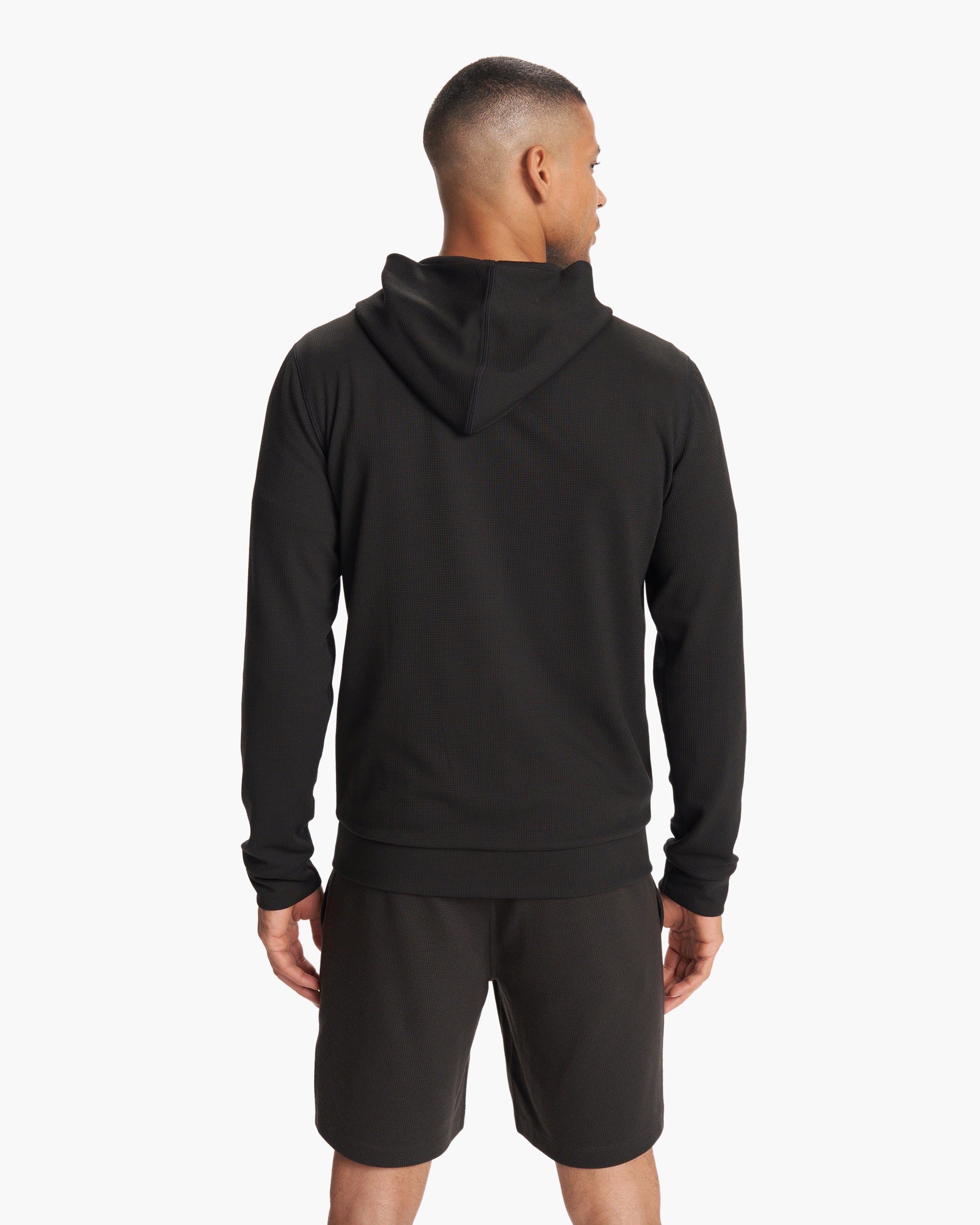 Performance Waffle Zip Hoodie 2.0 | Black