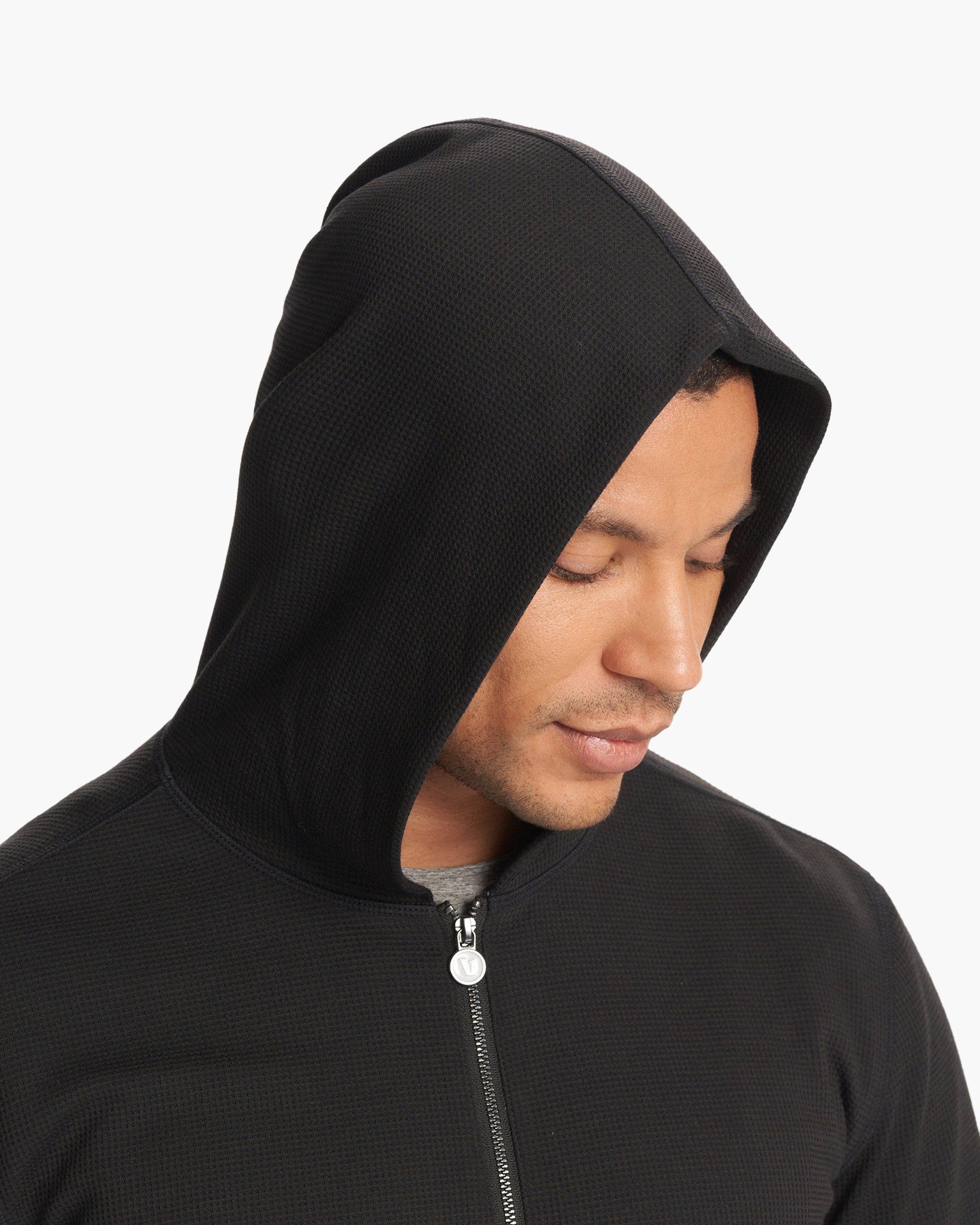Performance Waffle Zip Hoodie 2.0 | Black