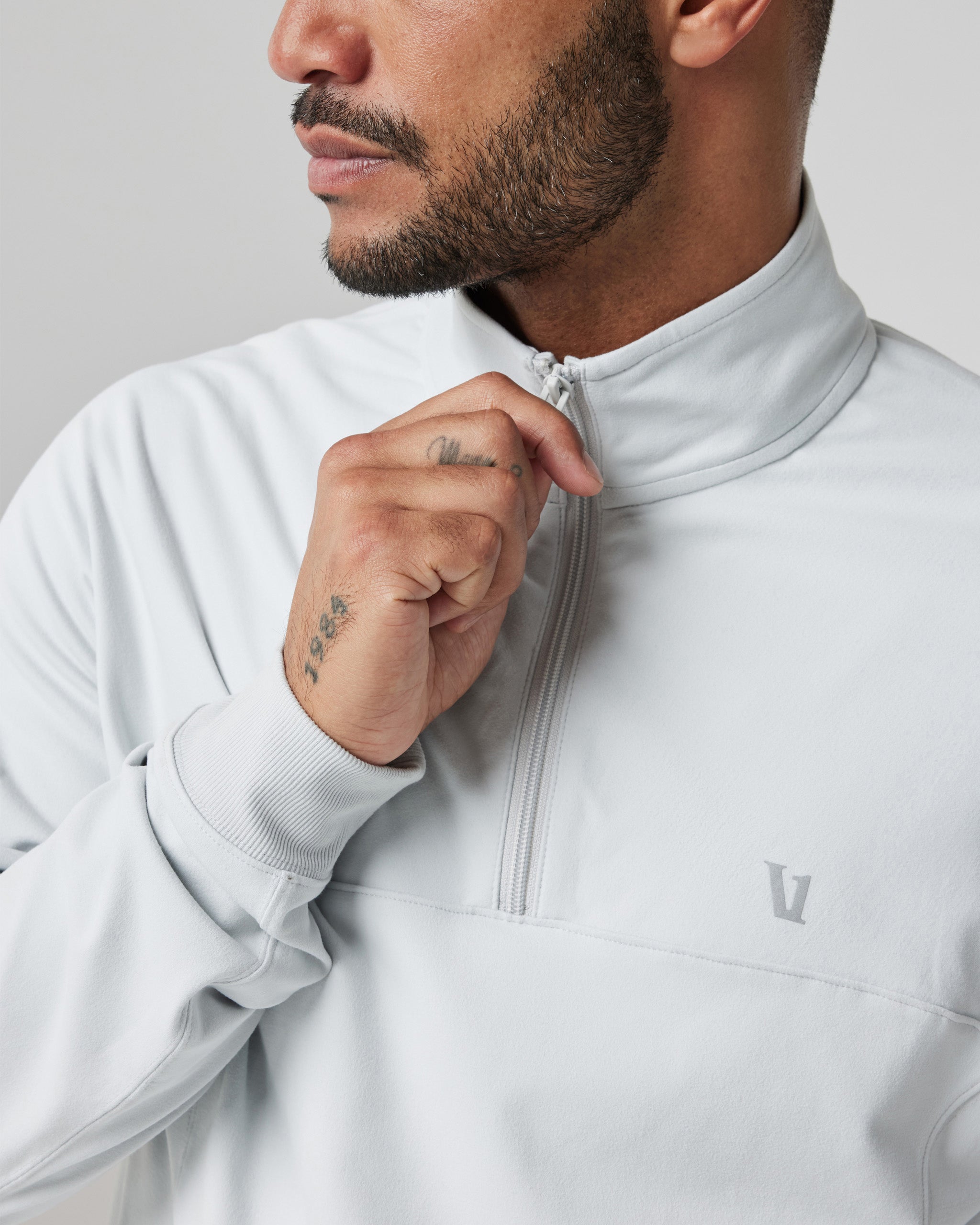 Jackson Half Zip | Frost Grey