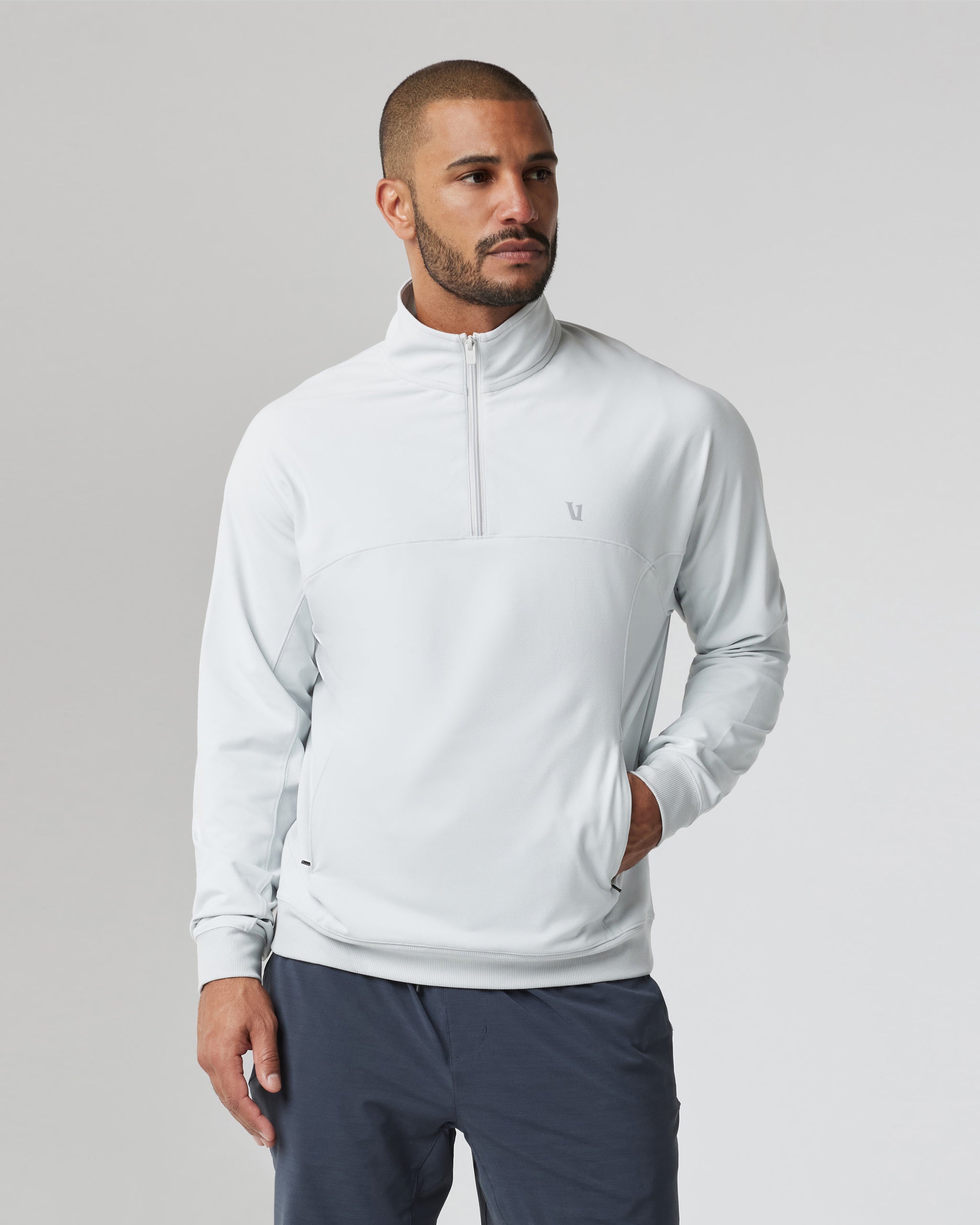 Jackson Half Zip | Frost Grey