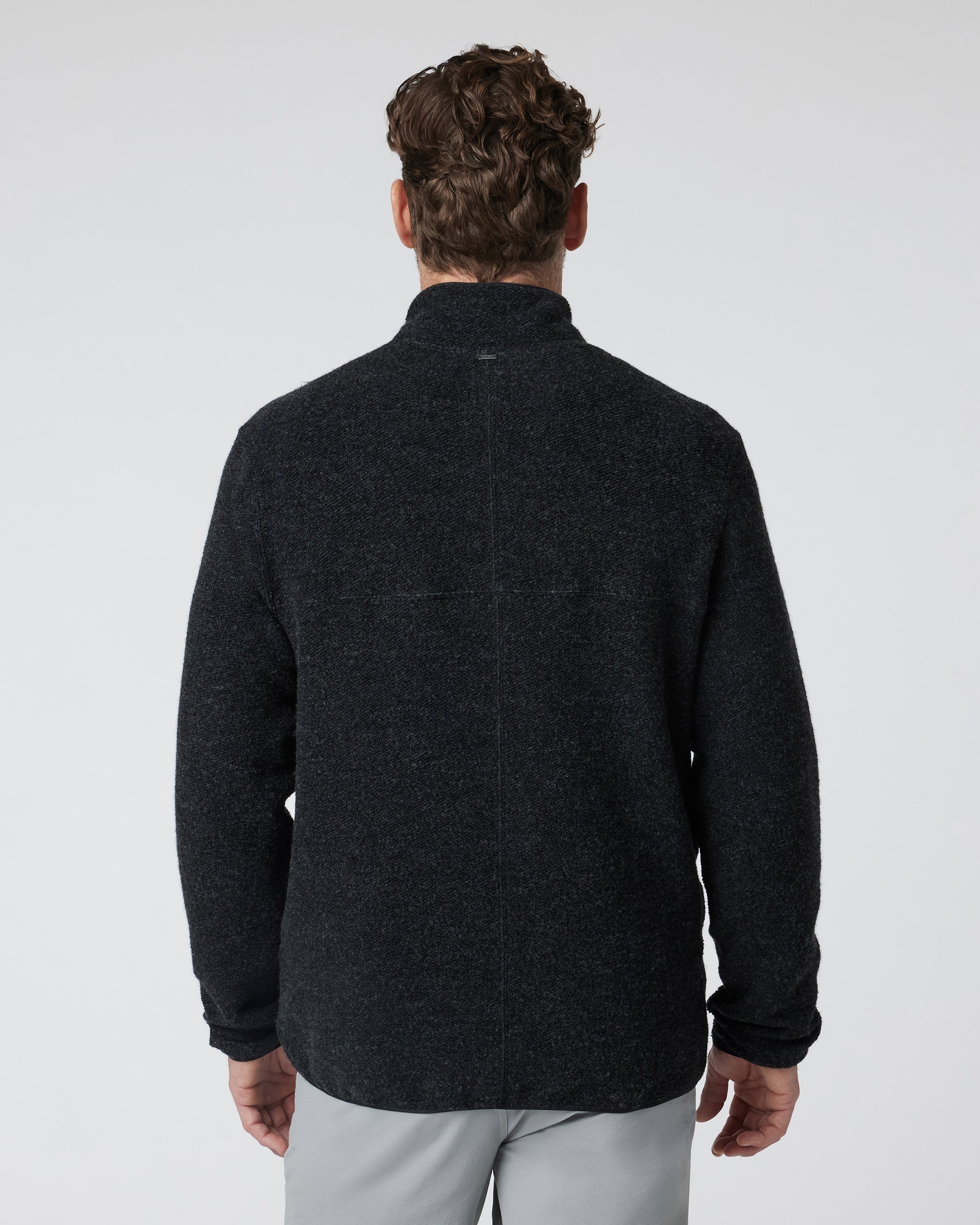 Plymouth Wool Pullover | Dark Black Heather