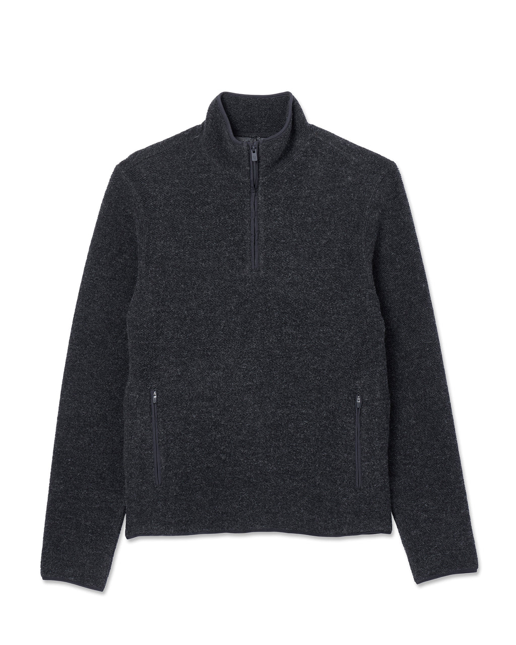 Plymouth Wool Pullover | Dark Black Heather