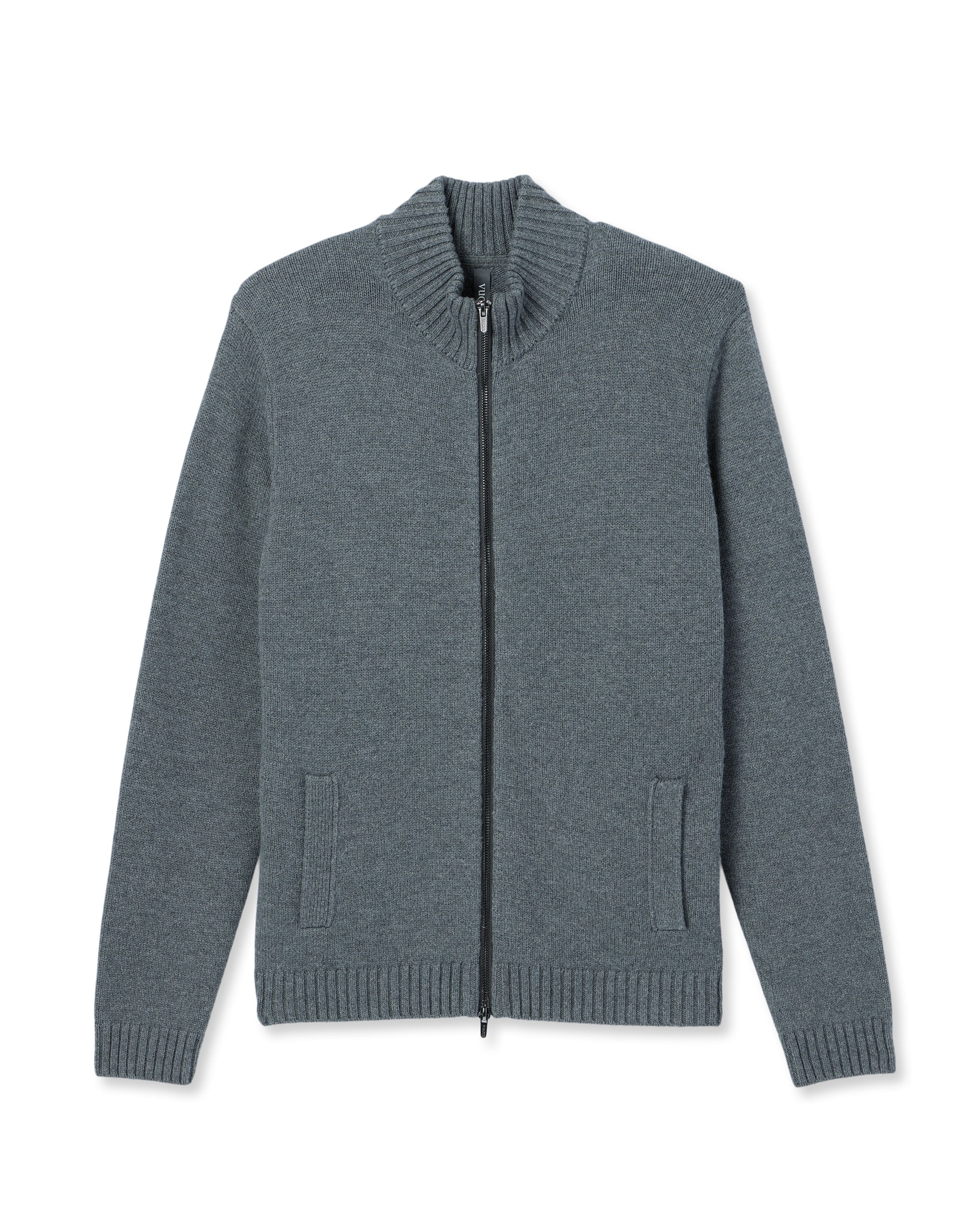 Denver Full Zip Sweater | Charcoal
