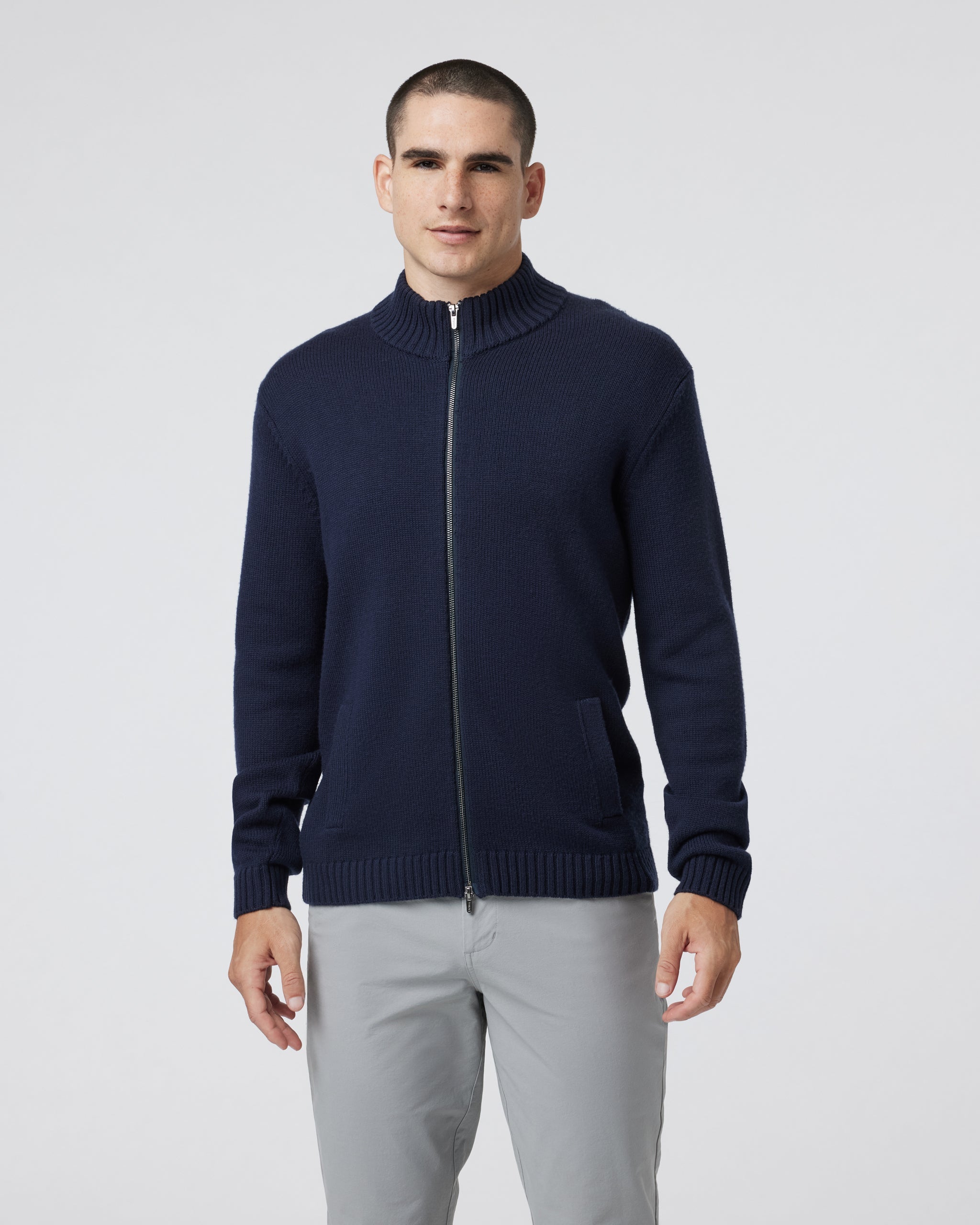 Denver Full Zip Sweater | Ink