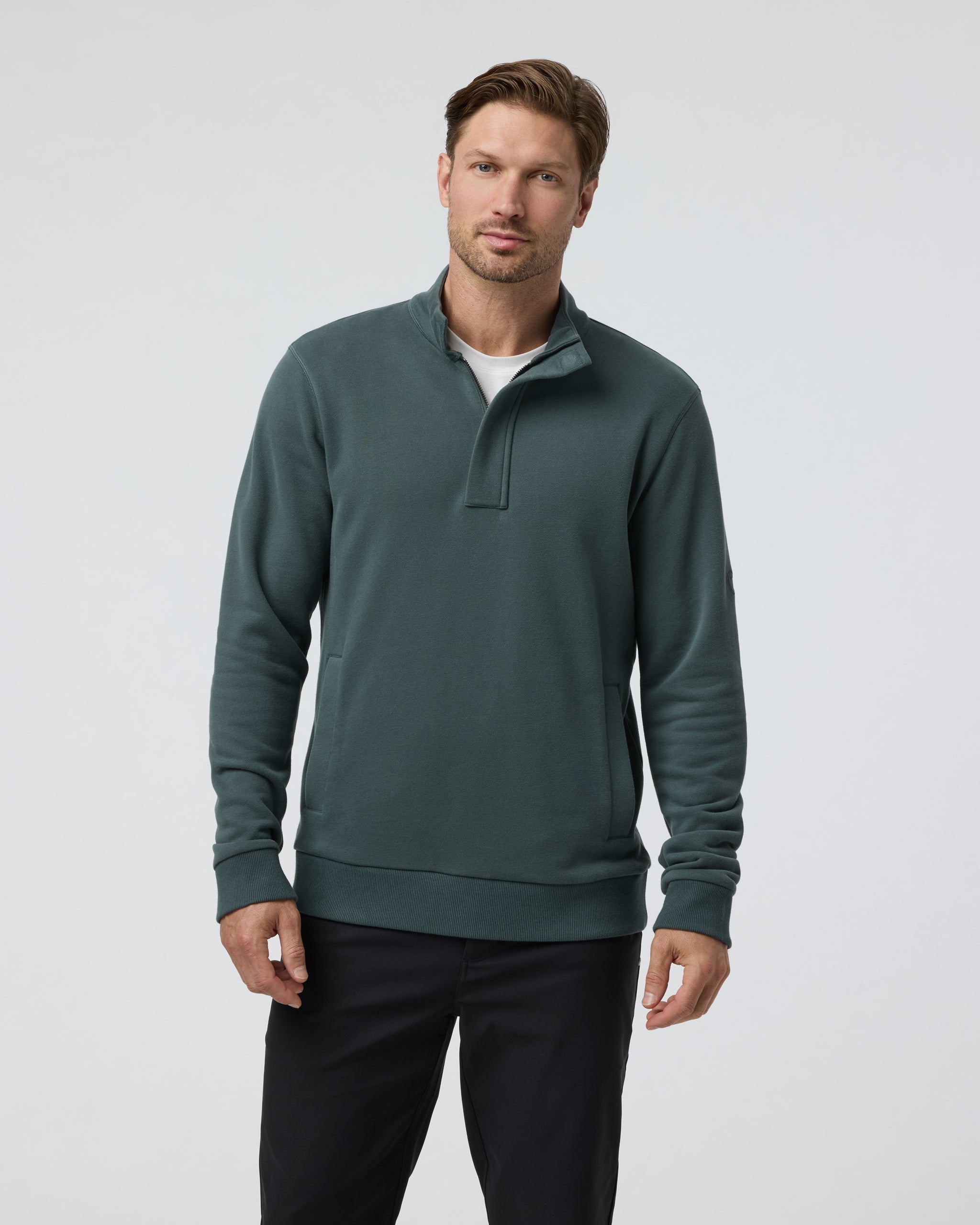 Cypress 1/4 Zip | Smoked Beryl
