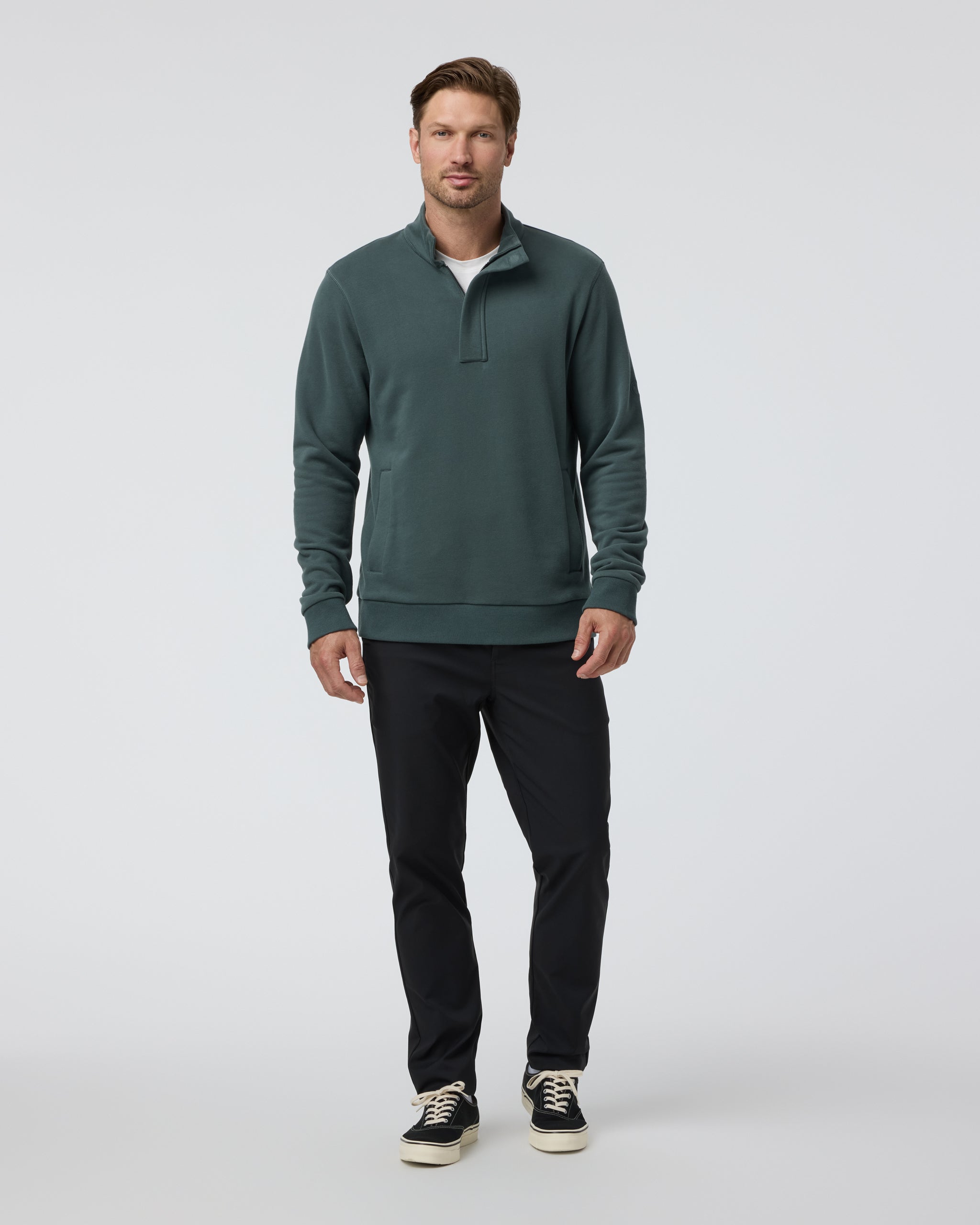 Cypress 1/4 Zip | Smoked Beryl