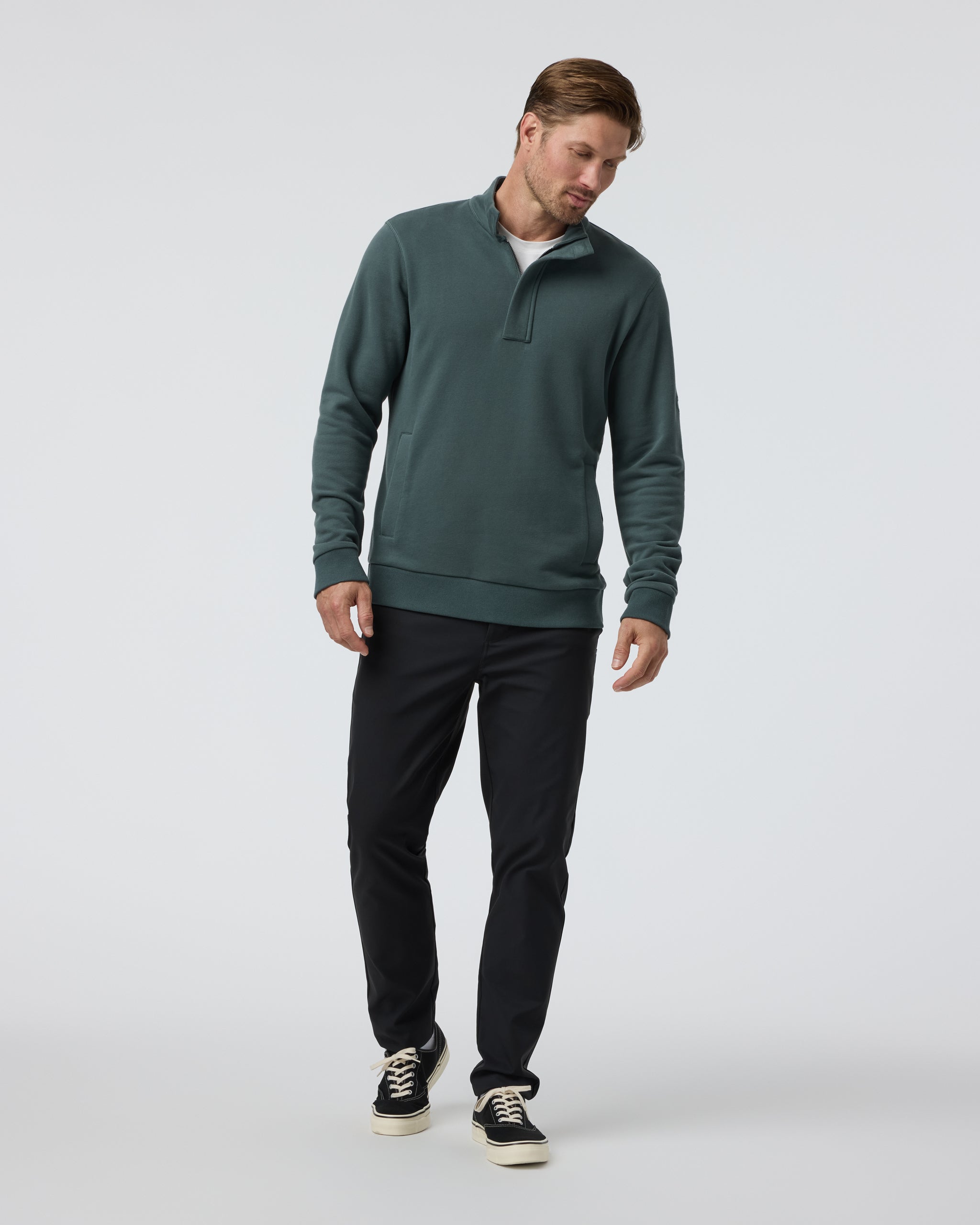 Cypress 1/4 Zip | Smoked Beryl