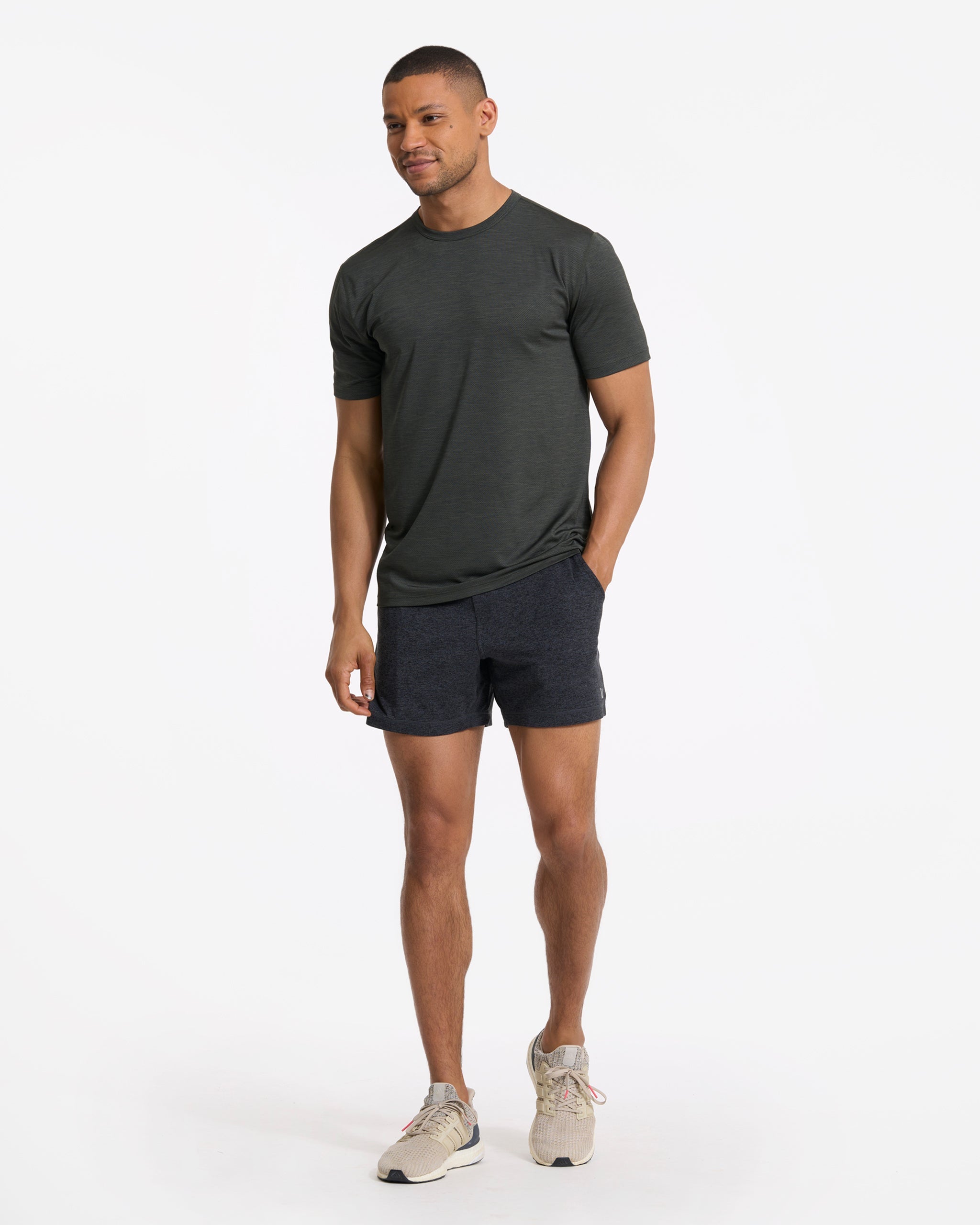 Ponto Performance Short 5" | Charcoal Heather