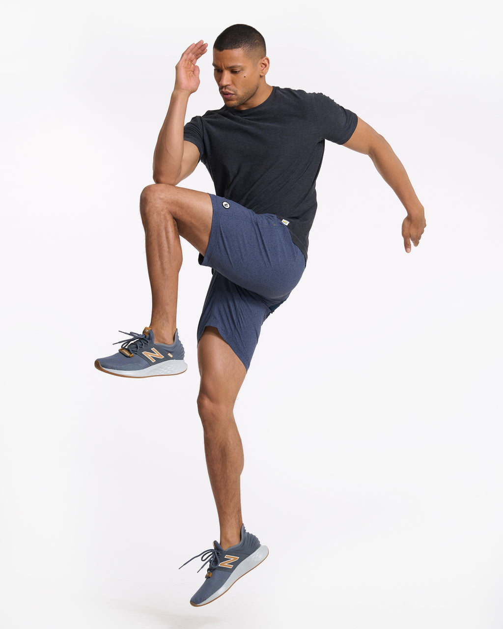 Kore Short Lined 7" | Azure Dashed Lines