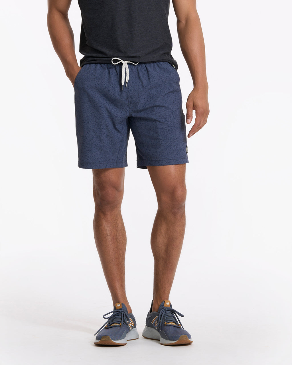 Kore Short Lined 7" | Azure Dashed Lines