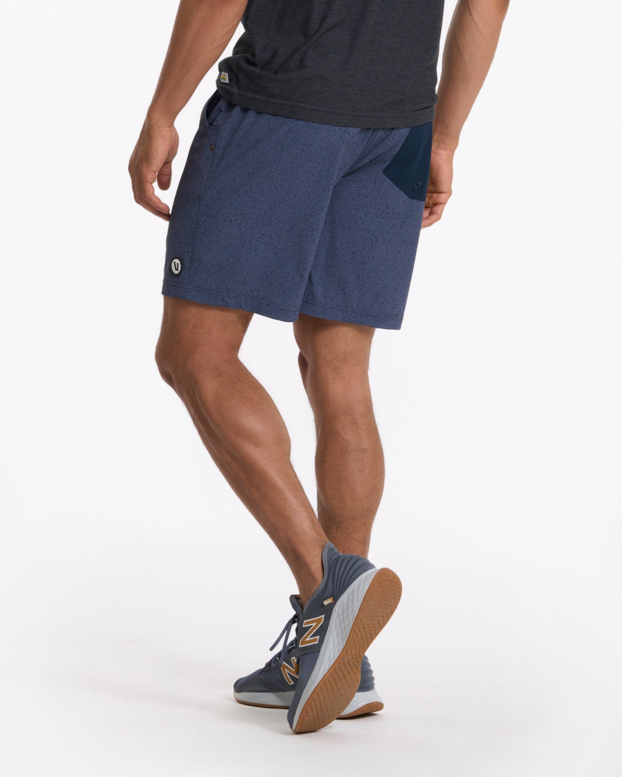 Kore Short Lined 7" | Azure Dashed Lines