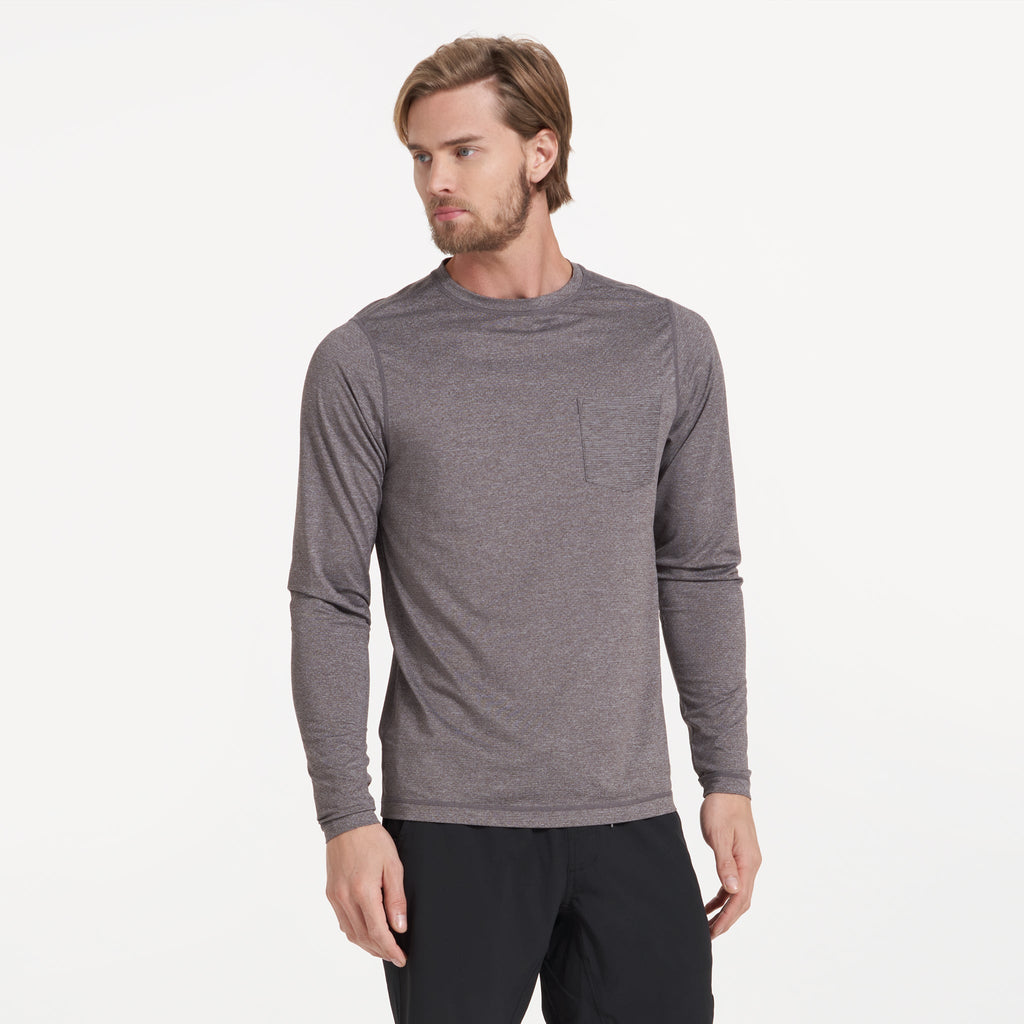 Long-Sleeve Tradewind Performance Tee | Quartz Heather