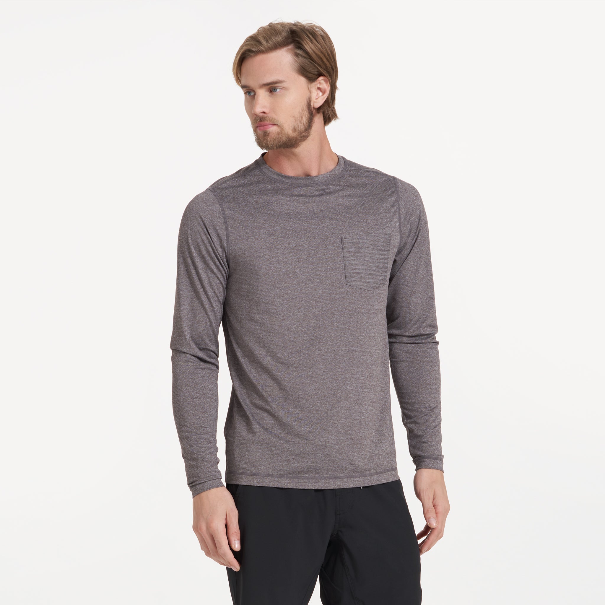 Long-Sleeve Tradewind Performance Tee | Quartz Heather