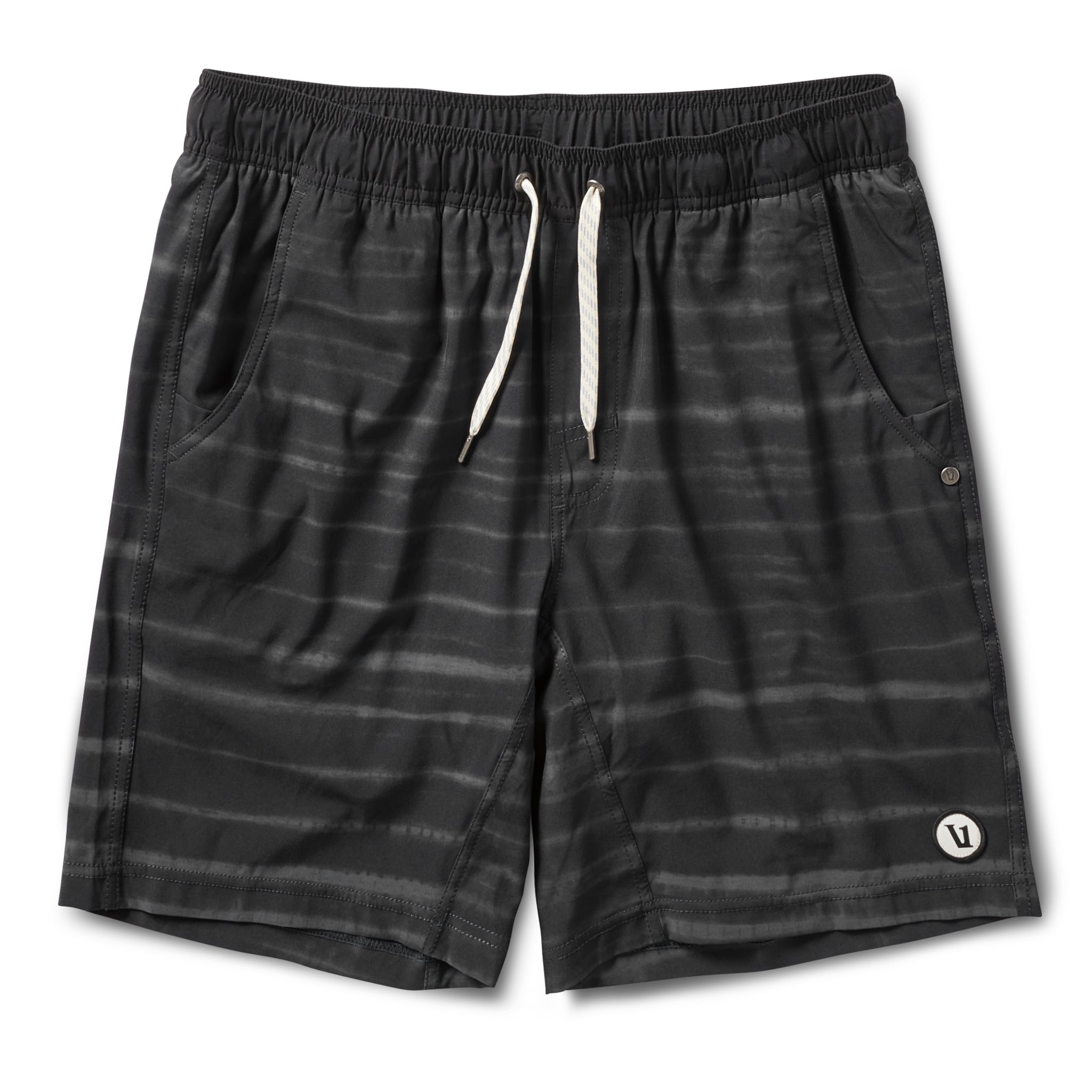 Kore Short Lined 7" | Black Shibori Stripe