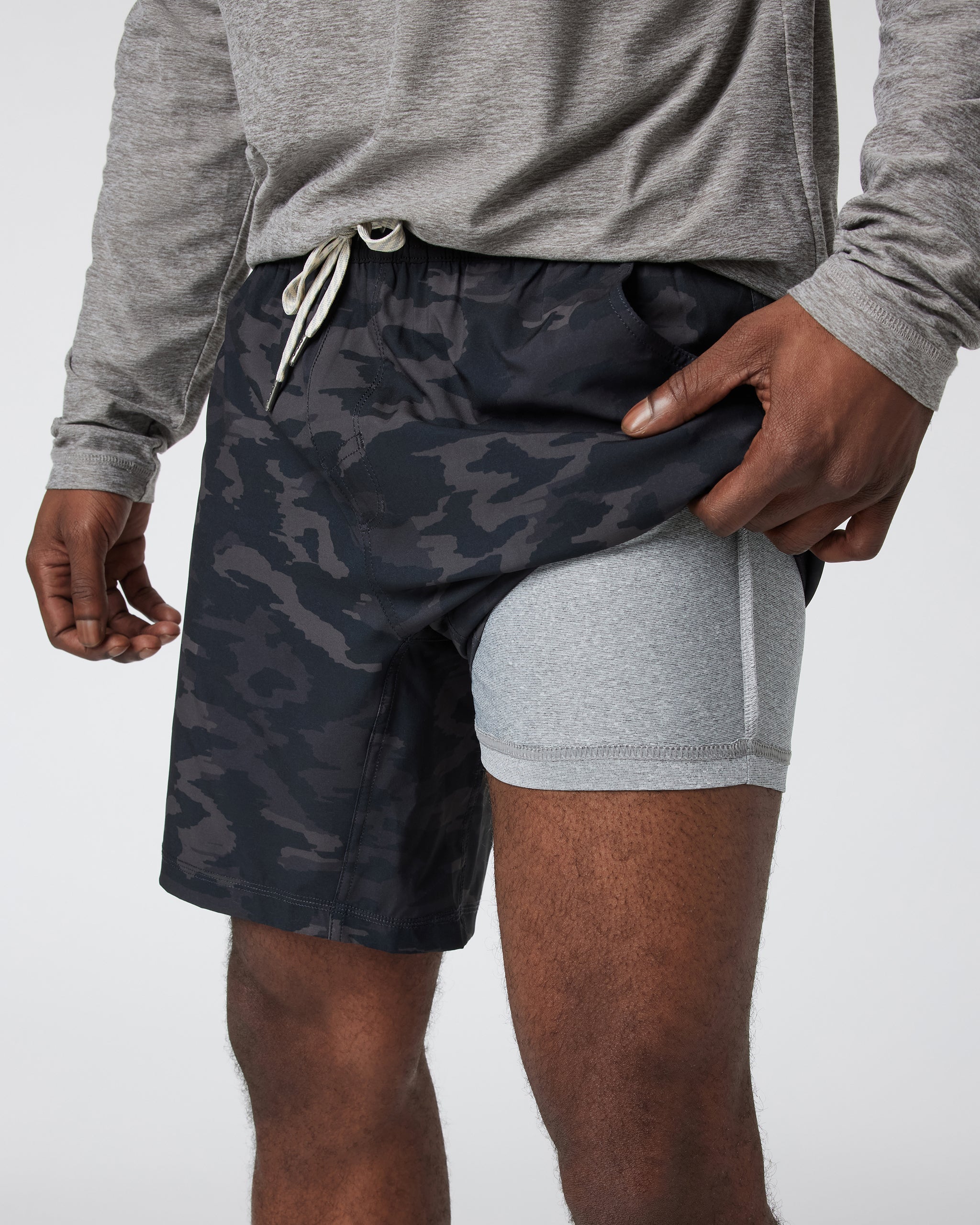 Kore Short Lined 7" | Black Watercolor Camo