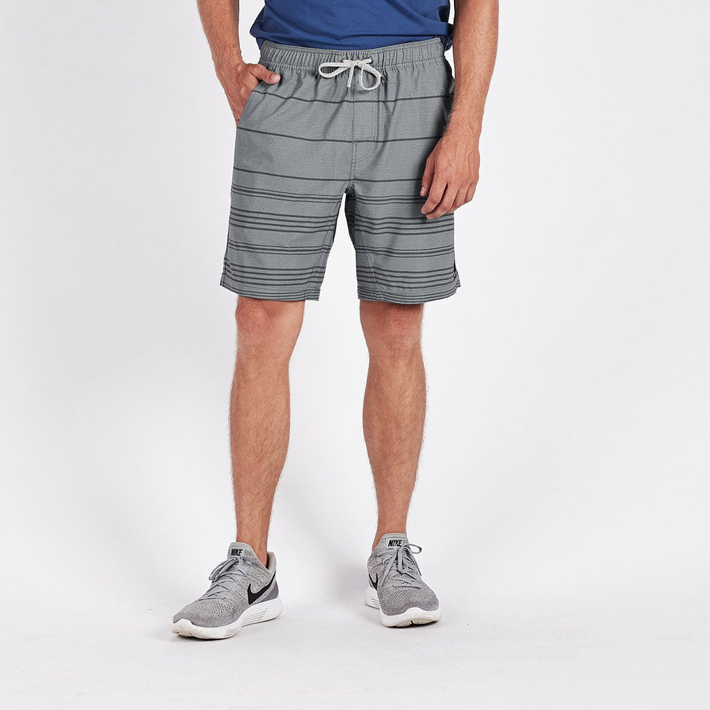 Kore Short | Grey Linen Stripe