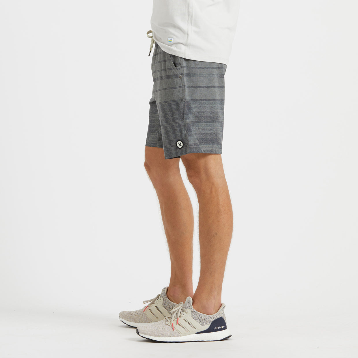 Kore Short Lined 7" | Grey Varied Stripe